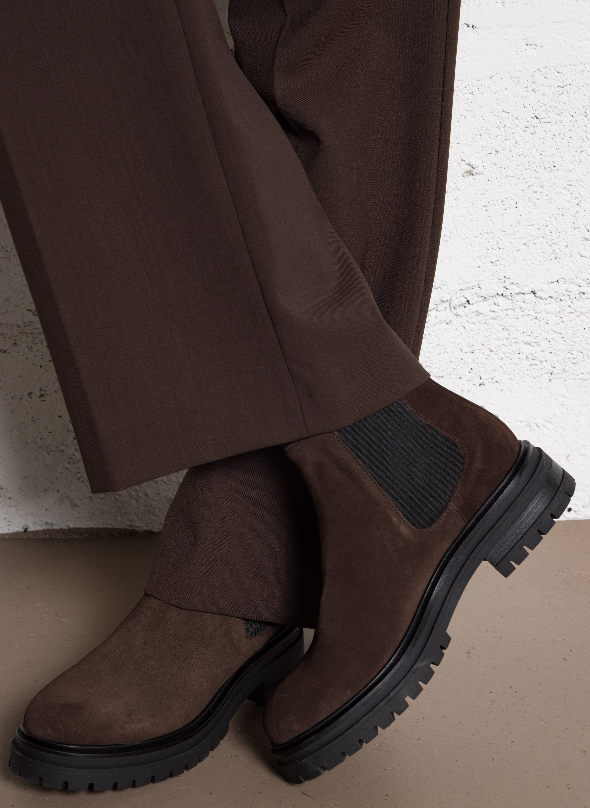 Bottines en cuir velours MELLOW YELLOW Marron