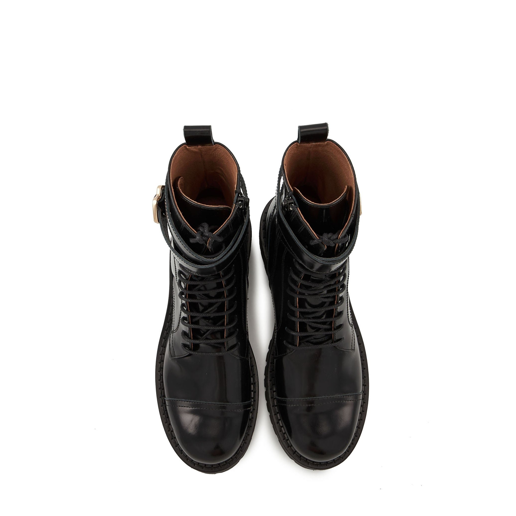 Amy glazed leather BONS BAISERS PARIS Black