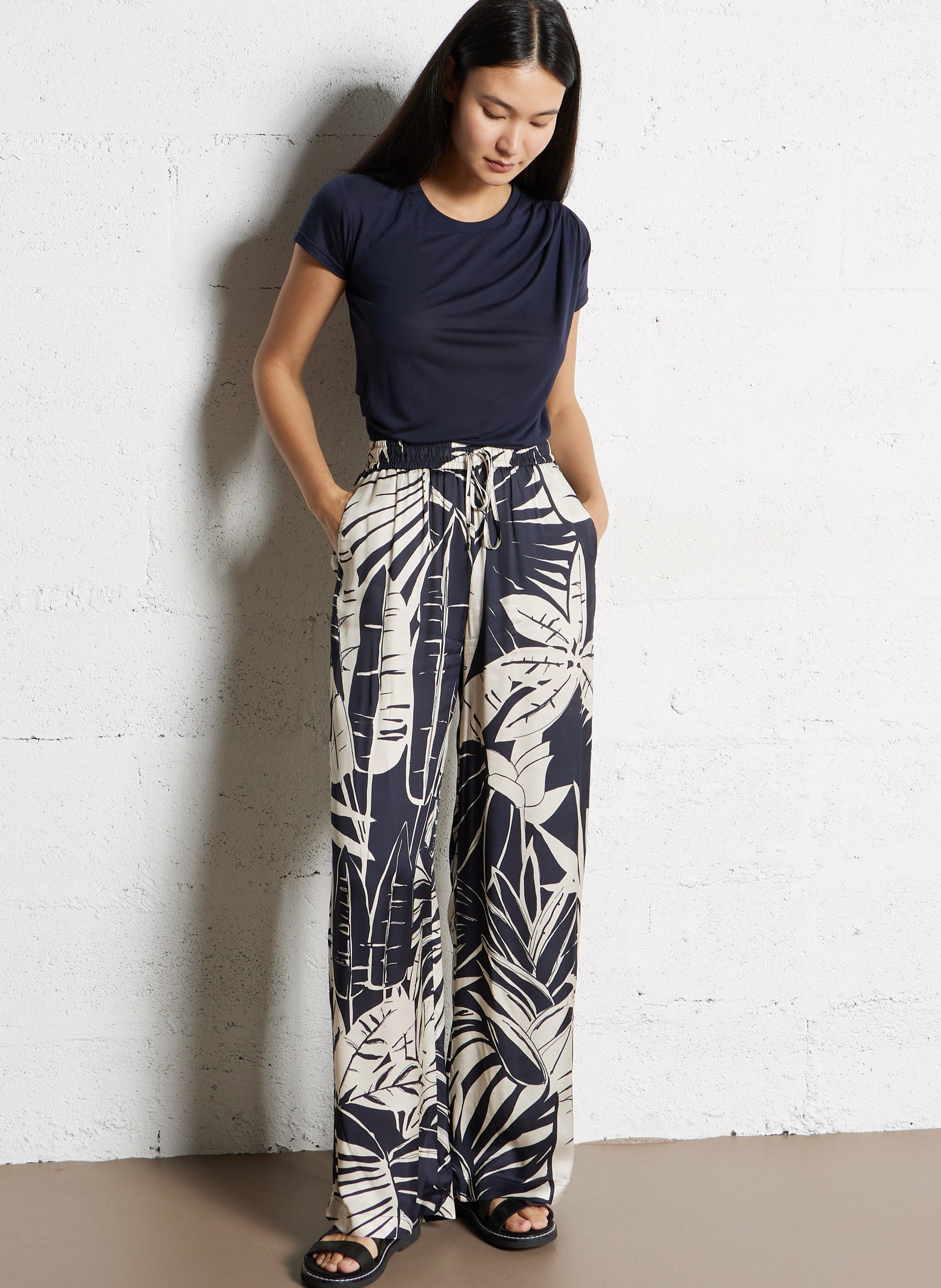 Tee-shirt ajusté à fronces IKKS Bleu