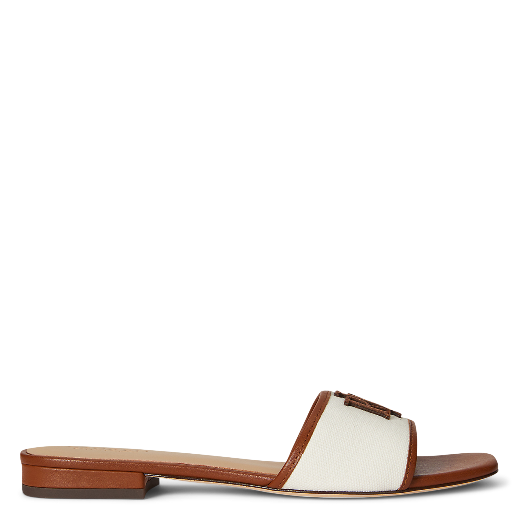 Sandales plates bicolore à logo POLO RALPH LAUREN