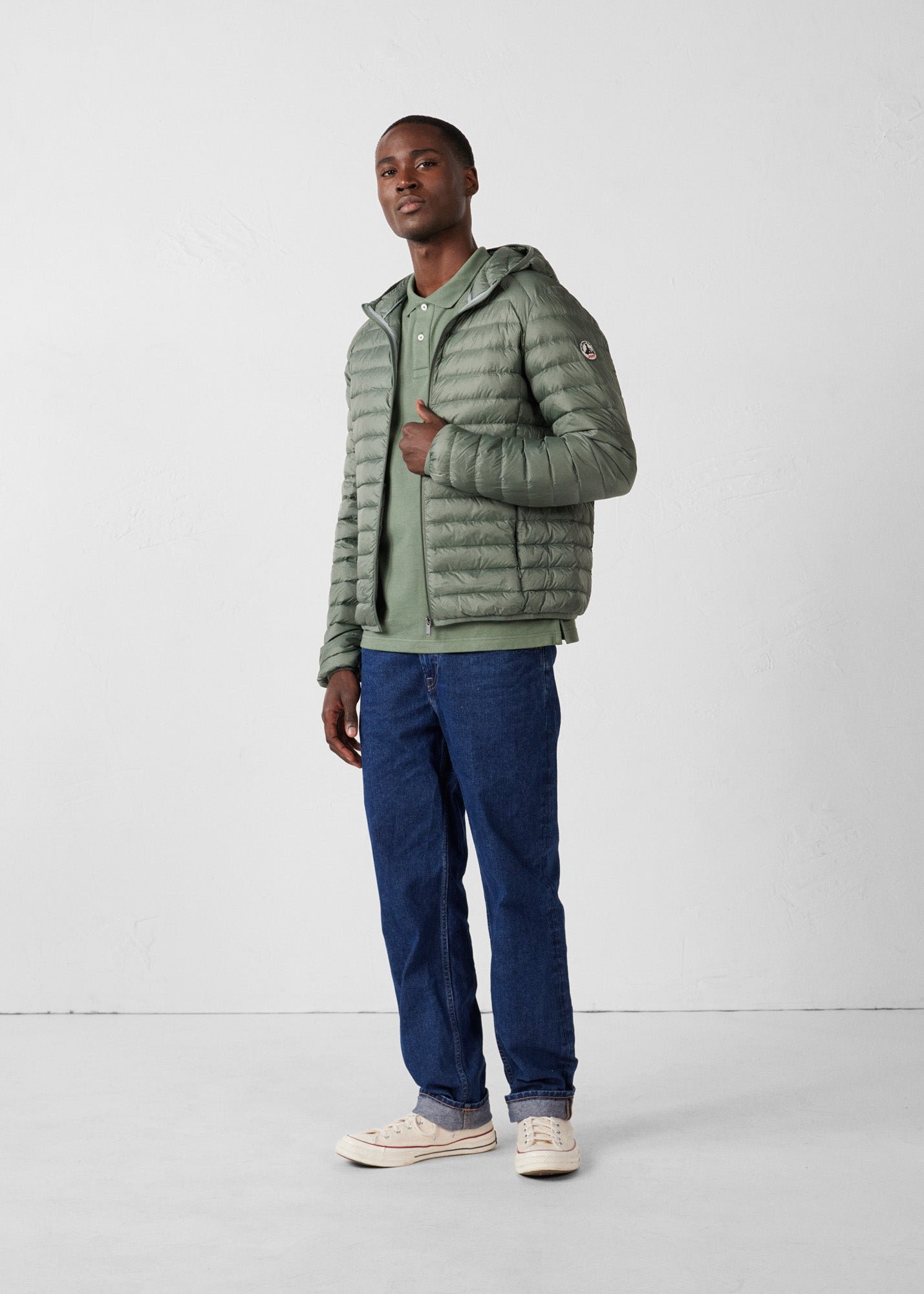 Lightweight hooded puffer jacket nico JOTT Green