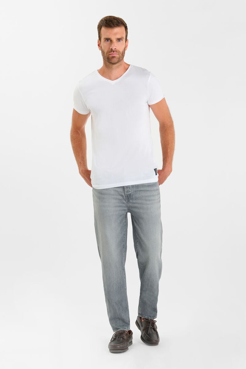 Loose, wide-leg jeans, length 34 LE TEMPS DES CERISES Grey