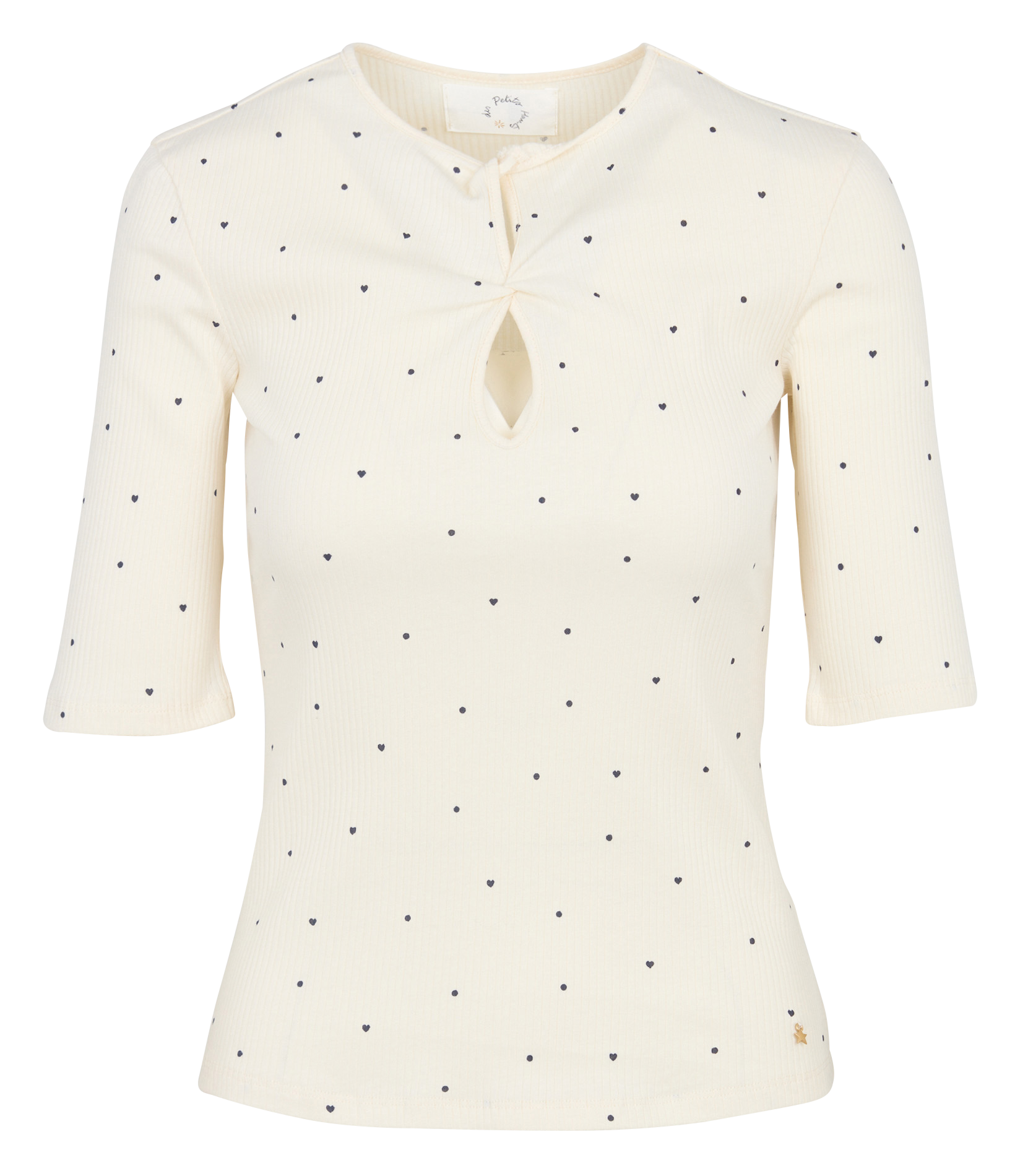 Rundhals-T-Shirt aus Bio-Baumwolle DES PETITS HAUTS Beige