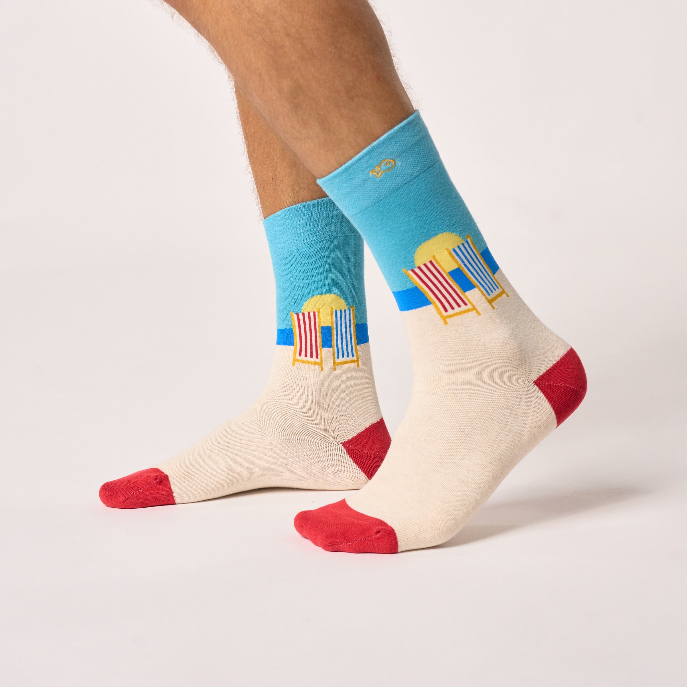 Combed Cotton Socks with Patterns BILLYBELT White