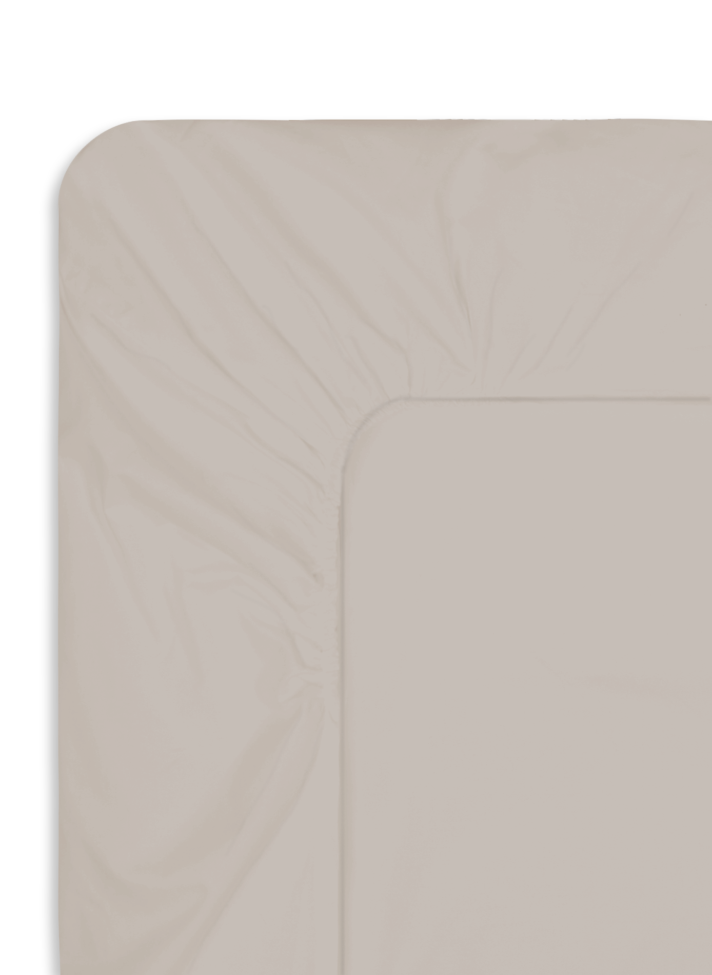 Cotton fitted sheet AU PRINTEMPS PARIS MAISON Beige