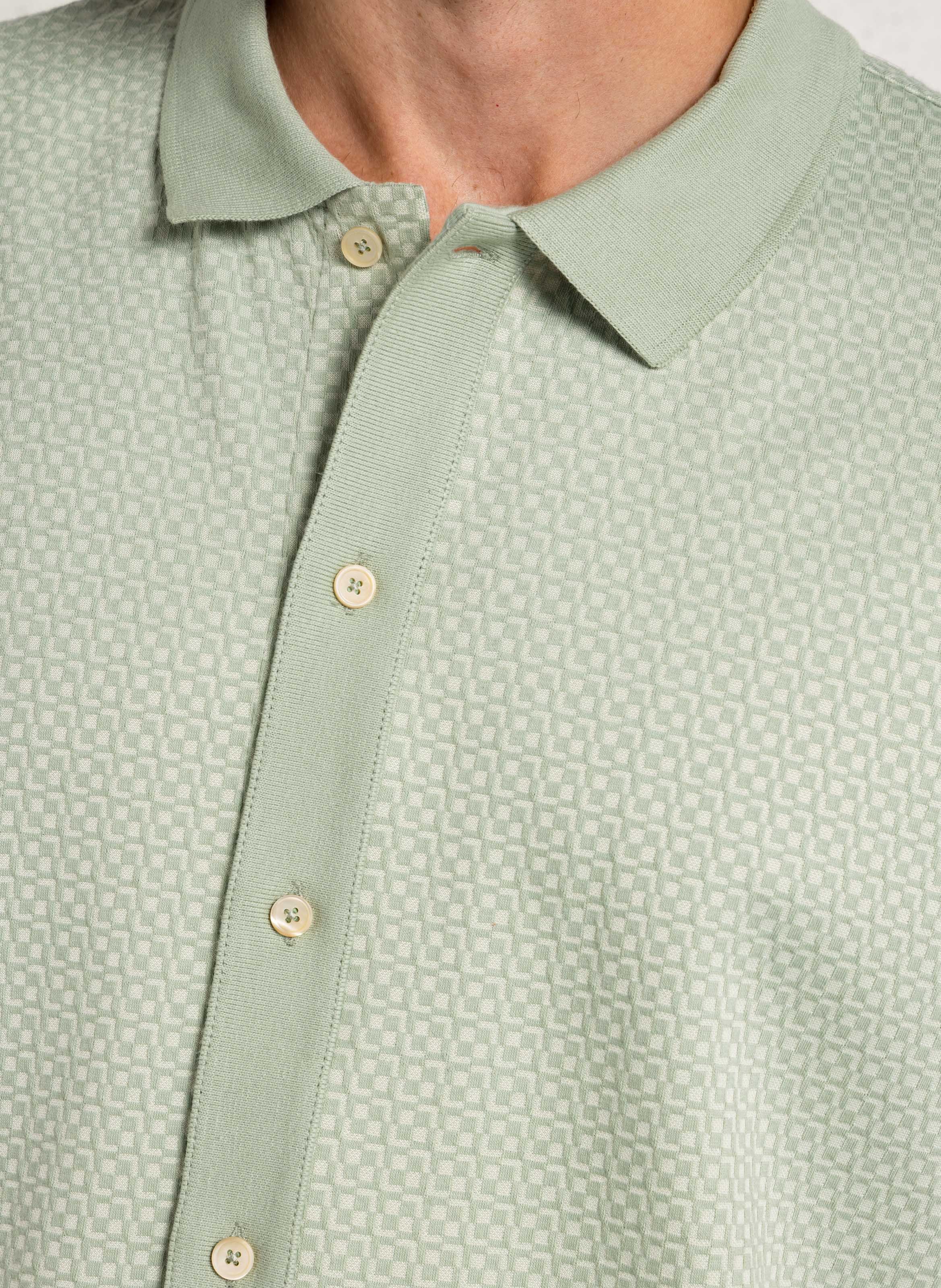 Buttoned jacquard polo PAUL SMITH Green