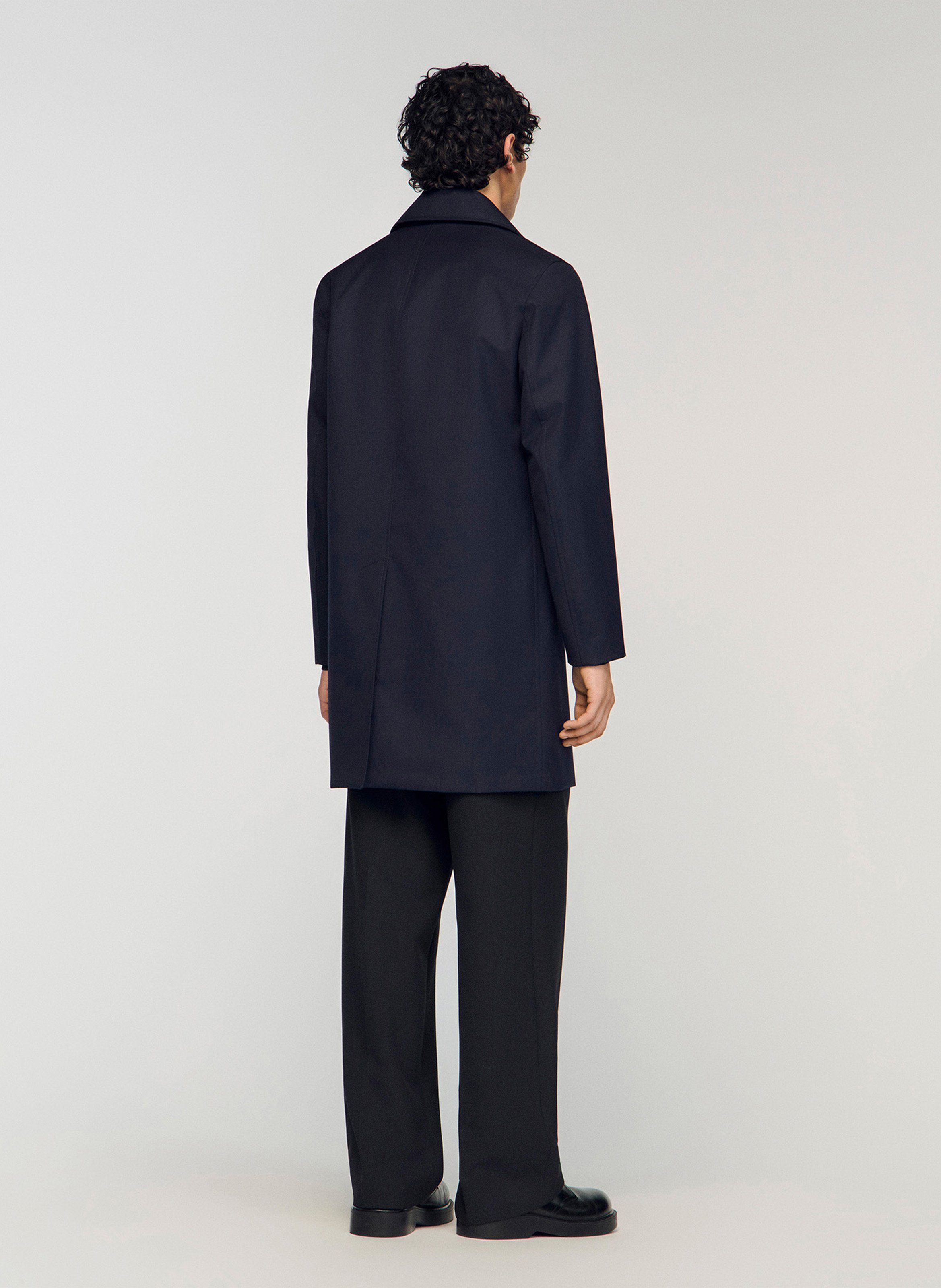 Giacca dritta con collo classico SANDRO Blu