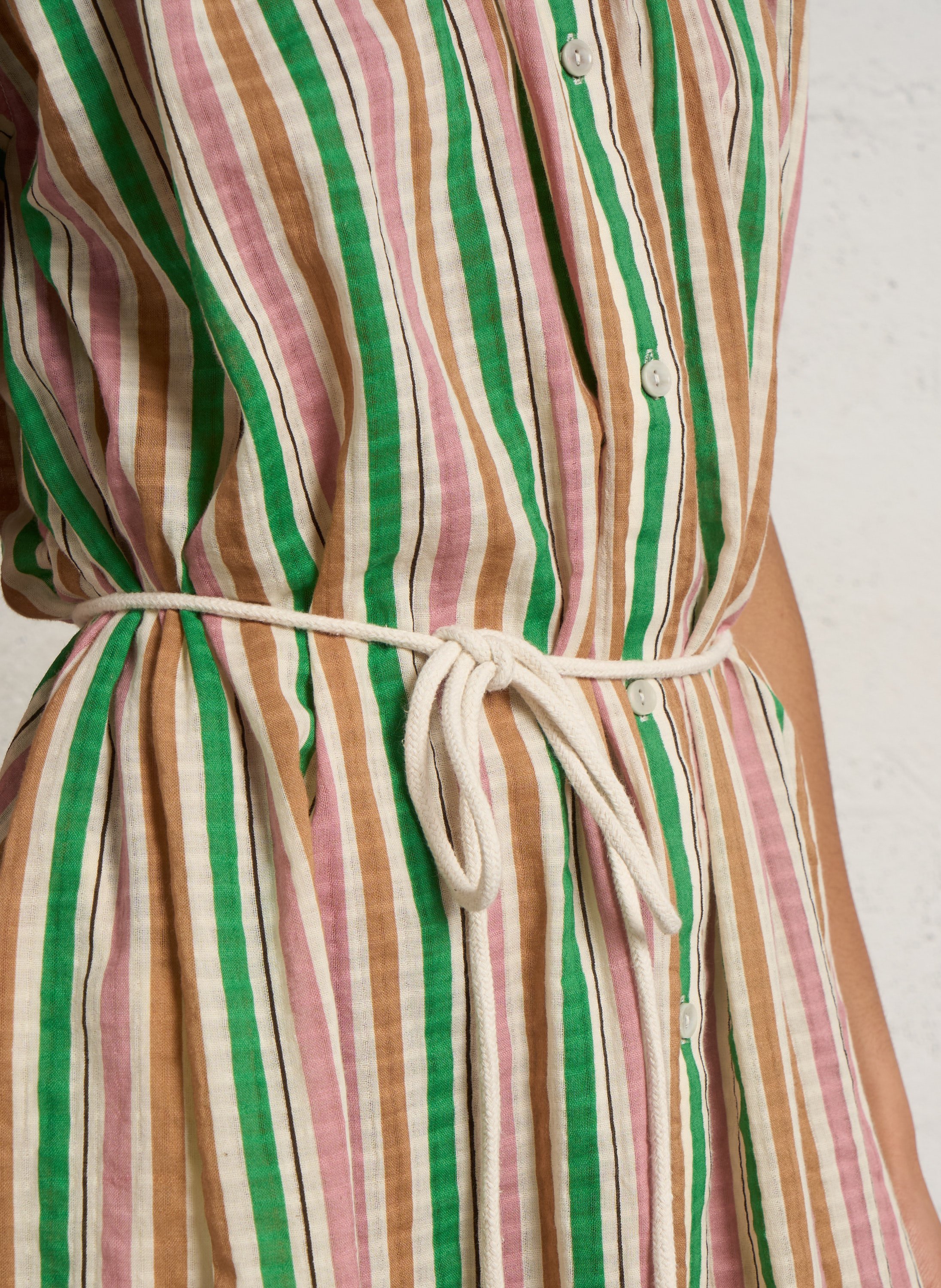 Long loose-fit organic cotton dress LEON & HARPER Multicolored