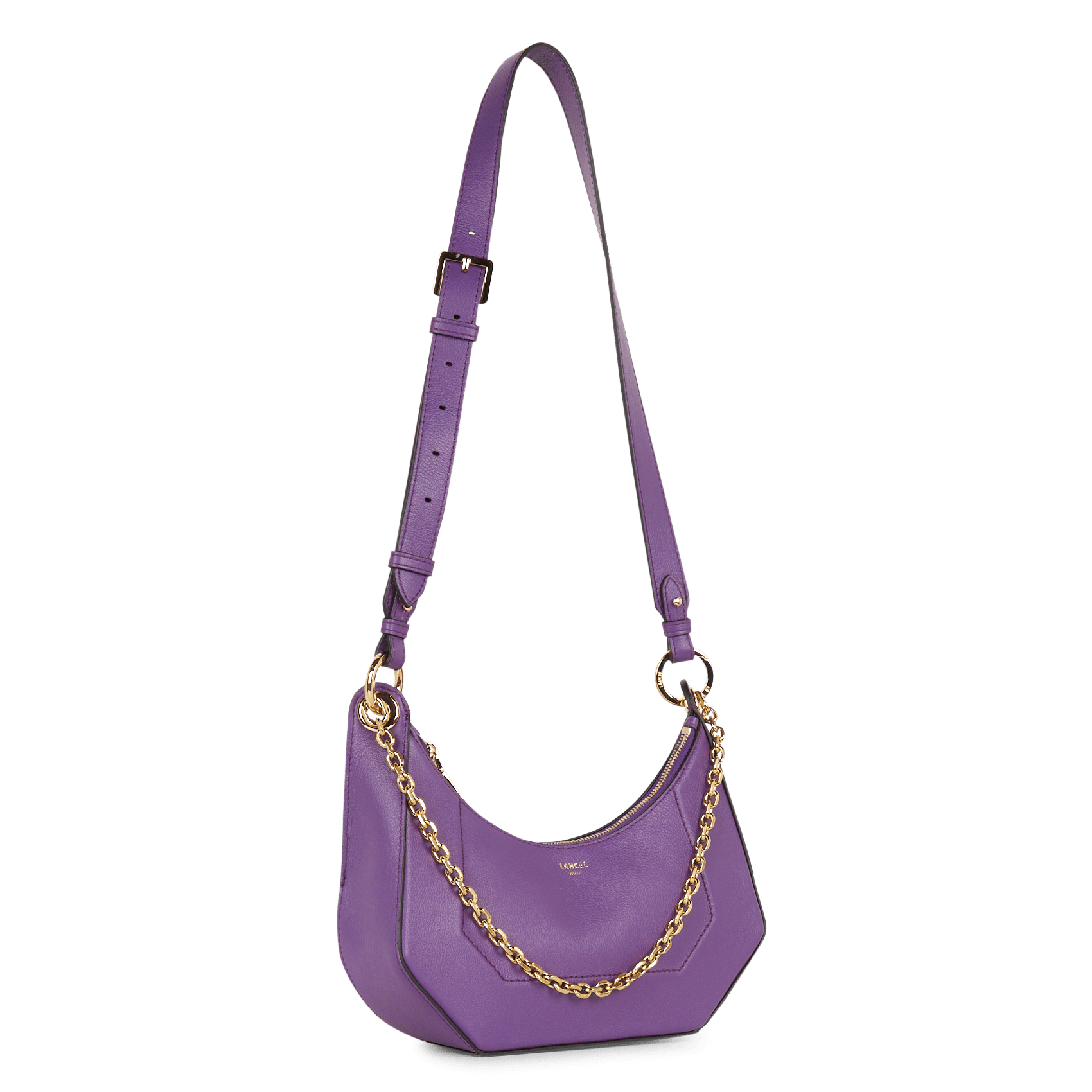 Sac porté épaule en cuir LANCEL Violet