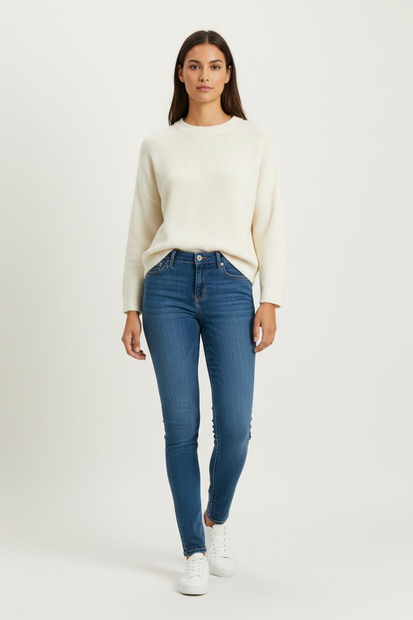 Cropped slim jeans with studs LEVI'S - Seconde main Blue