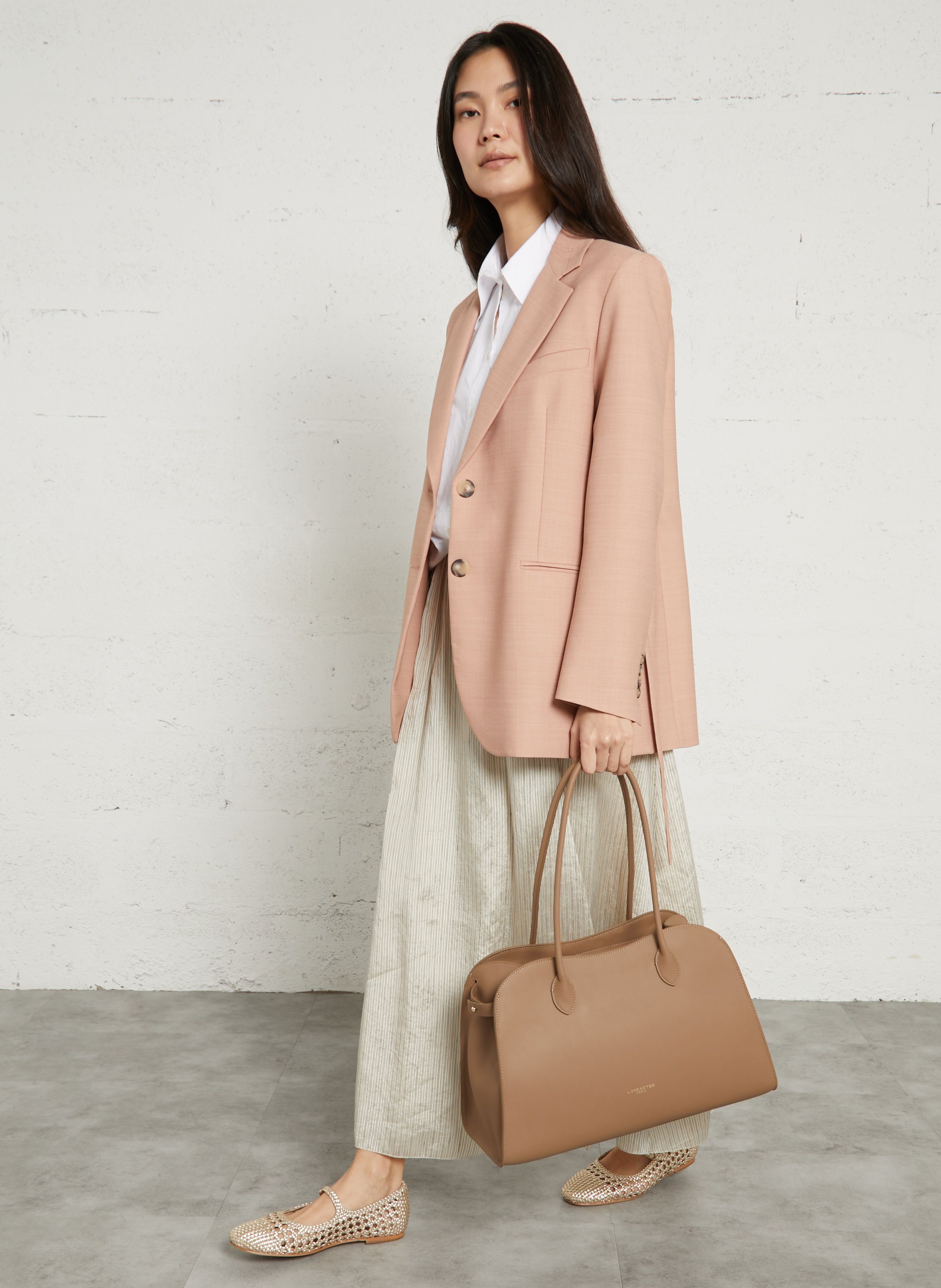 Ledershopper LANCASTER PARIS Braun