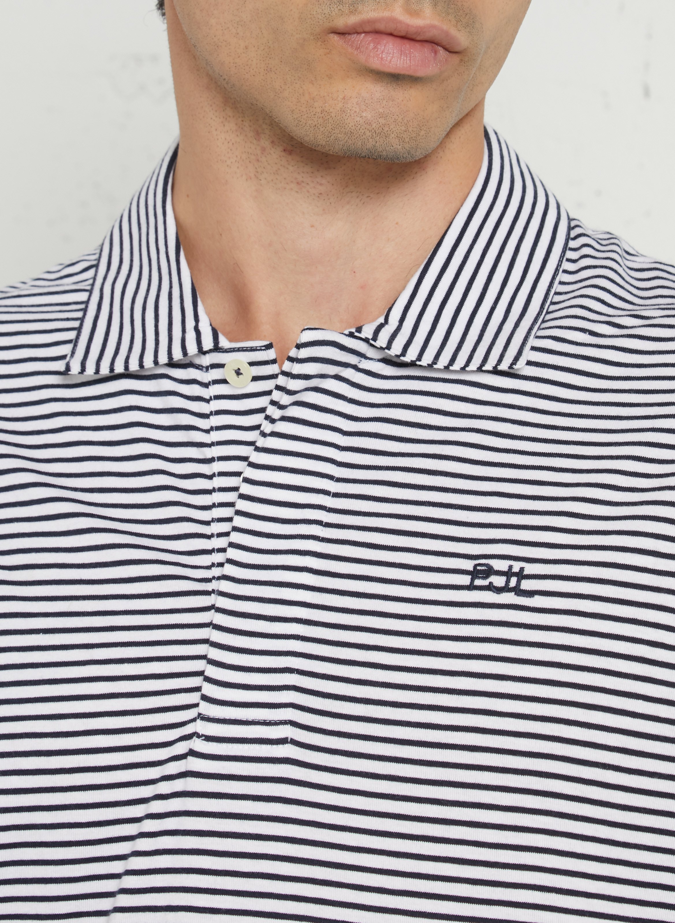 Polo regular-fit rayé en coton mélangé PEPE JEANS Blanc
