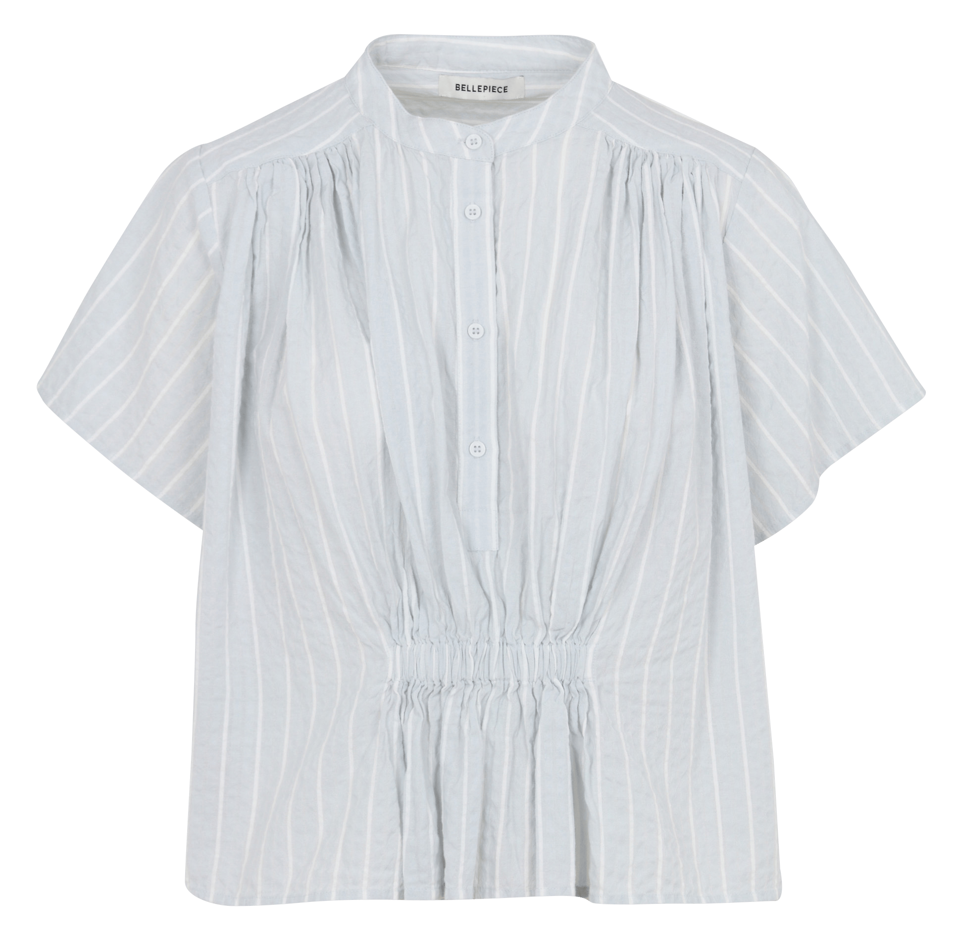 Blouse col rond en coton BELLEPIECE Bleu