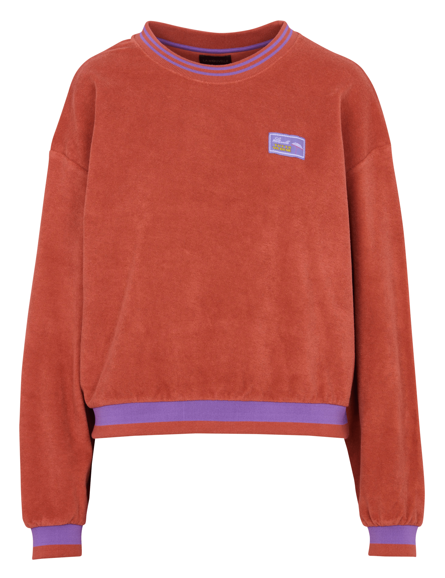 Cotton round-neck sweatshirt LA NOUVELLE Brown