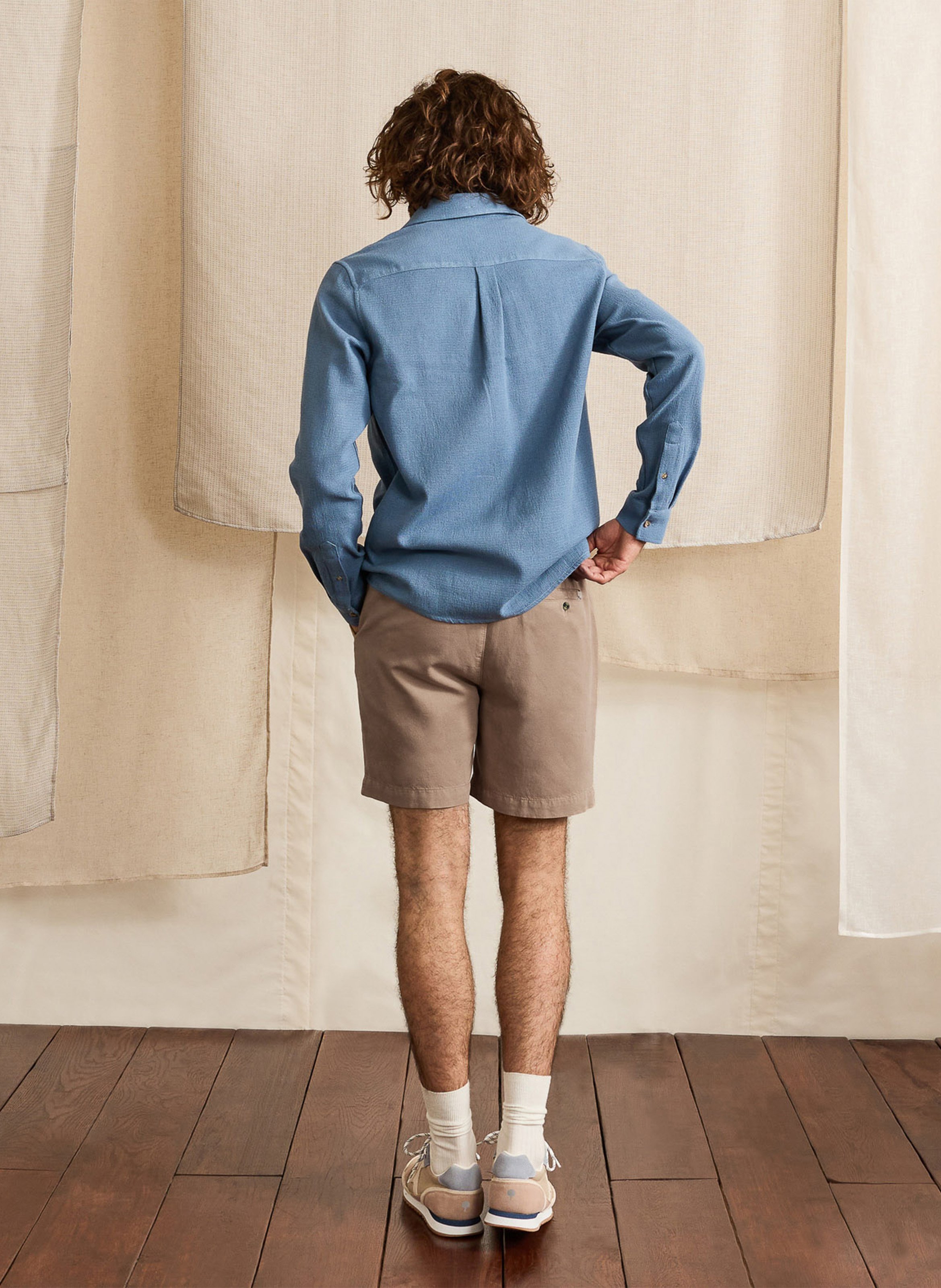 Recht short FAGUO Beige