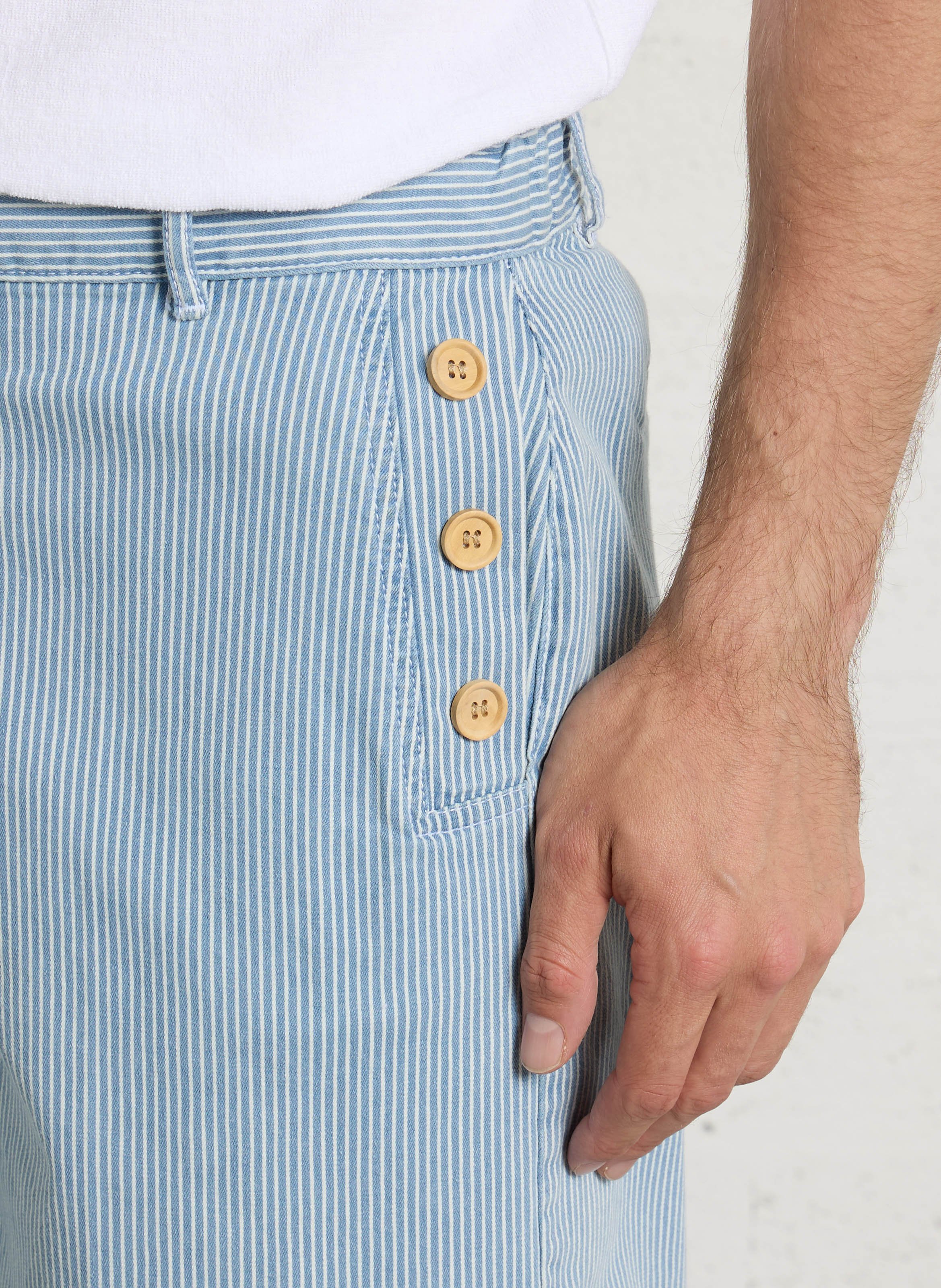 Bermuda droit en coton mélangé ARMOR LUX Bleu