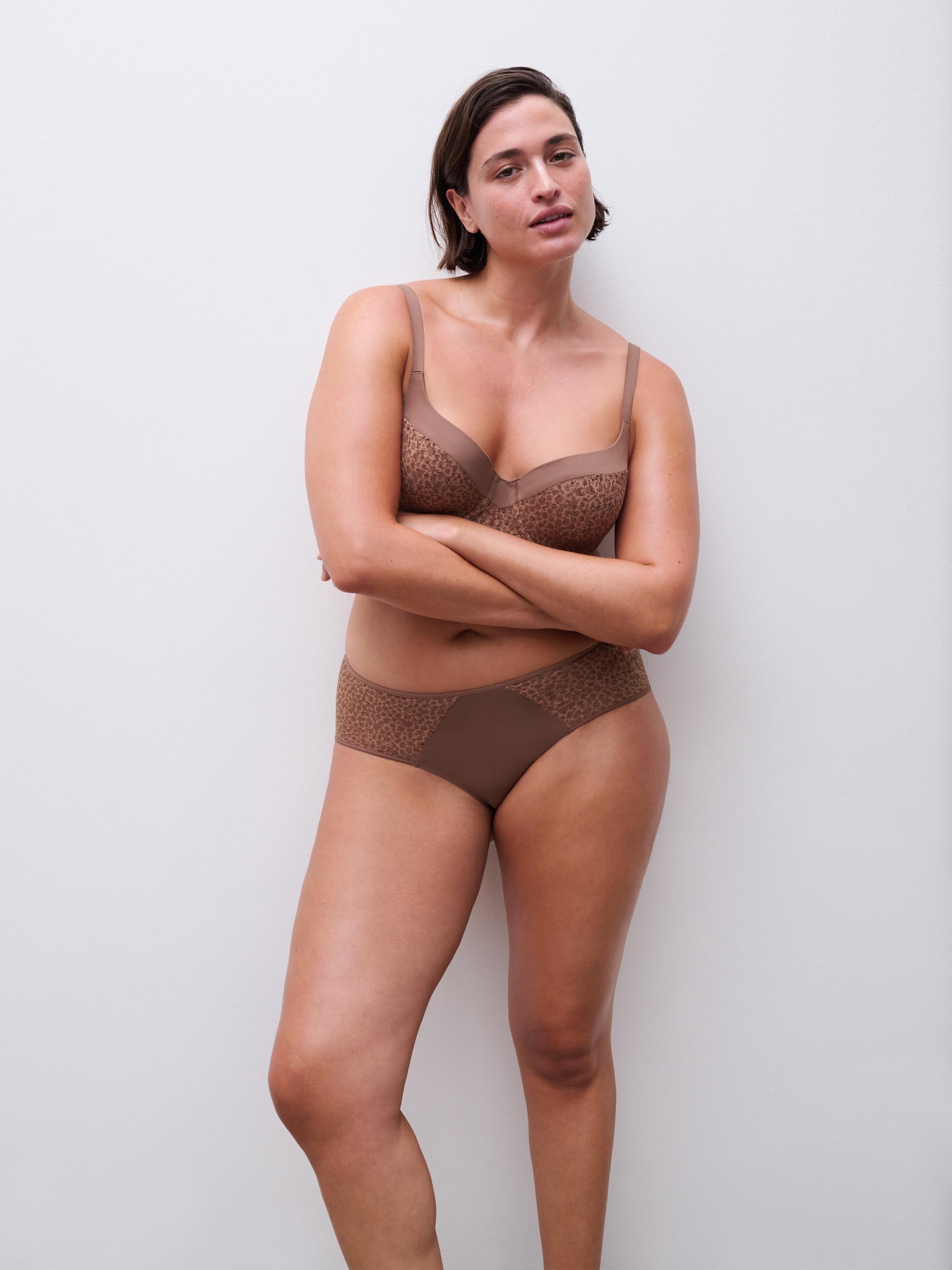 Lace boy shorts | Brown CHANTELLE Women
