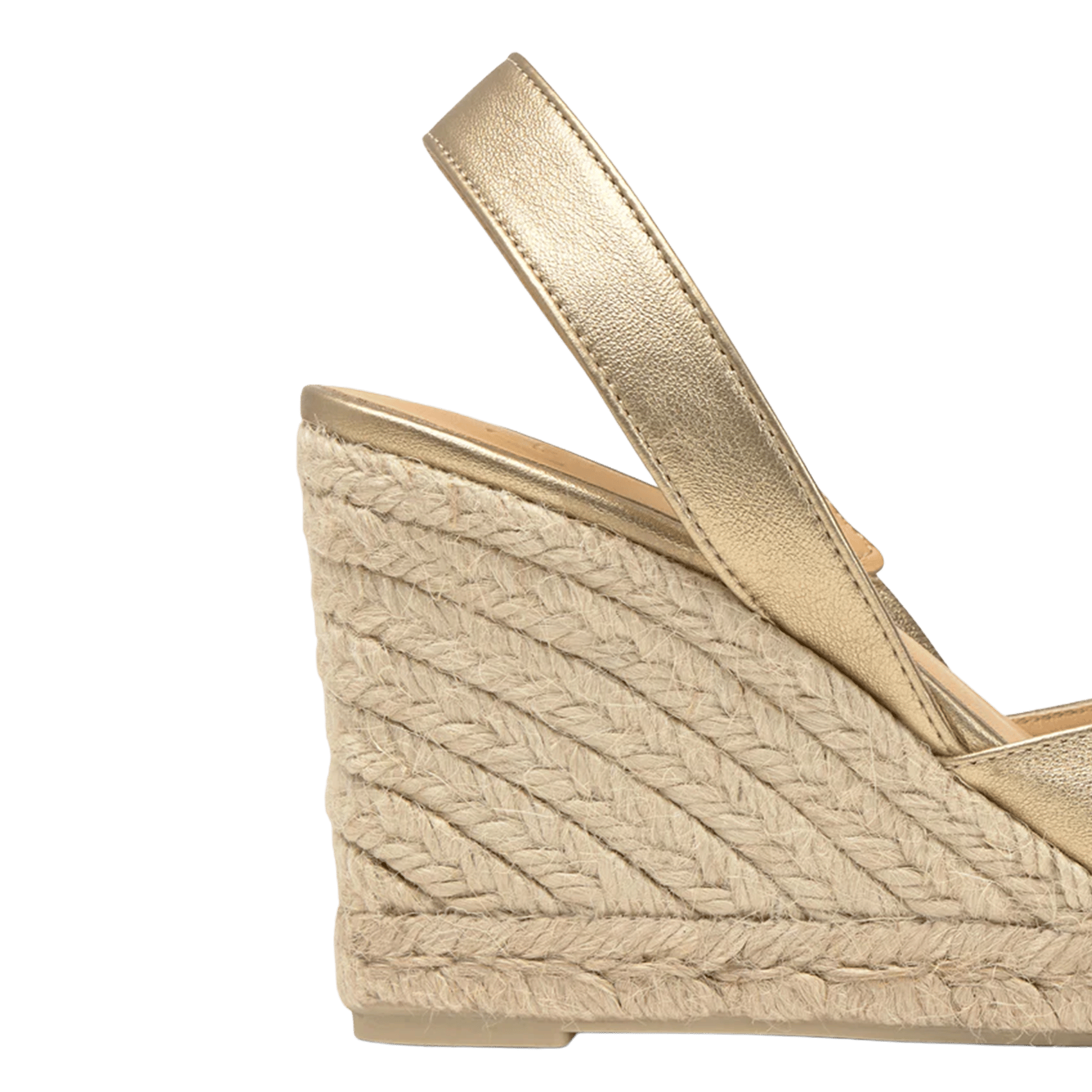 Espadrilles compensées en cuir CASTANER Doré