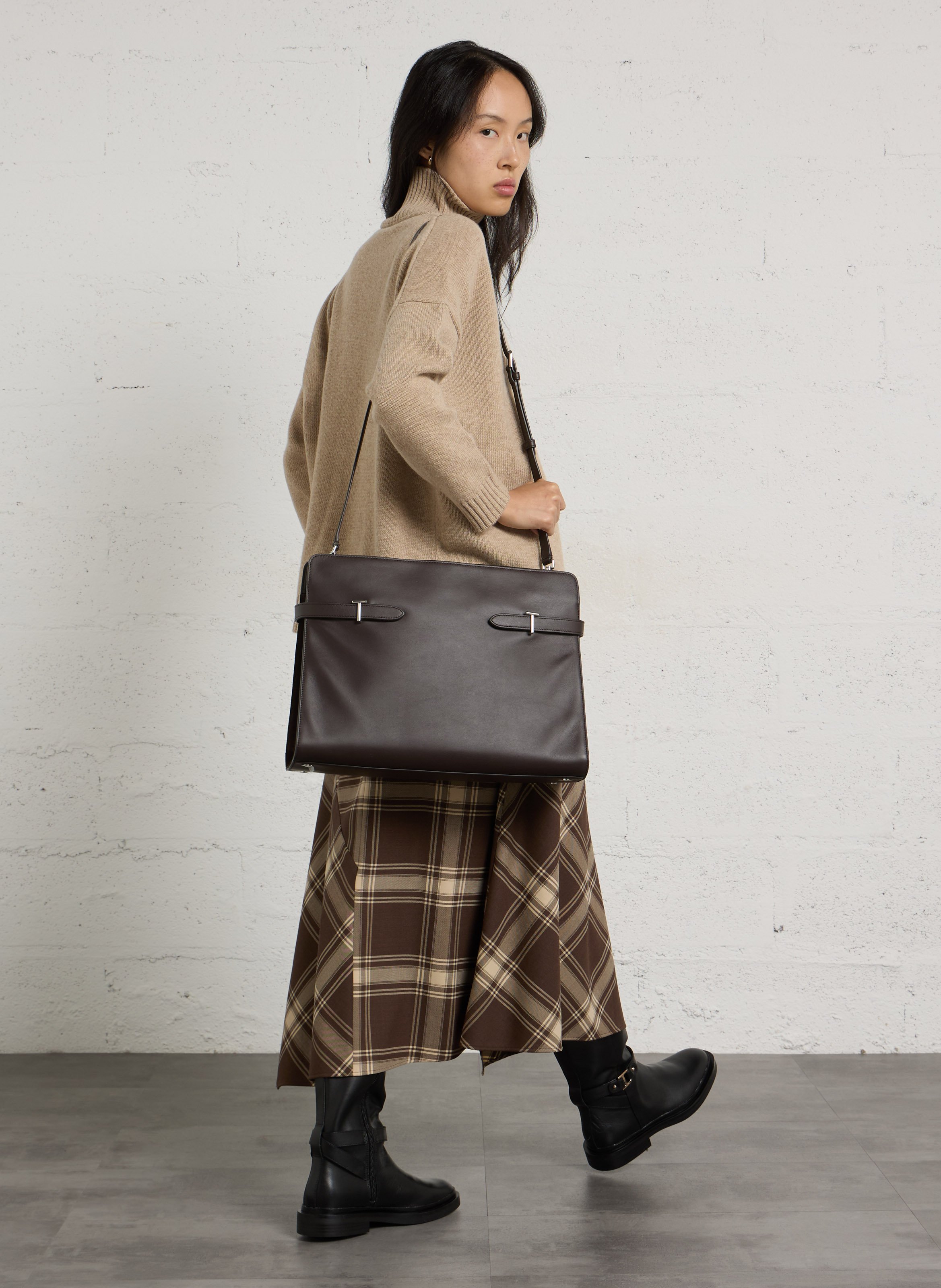 Sac porté épaule en cuir LE TANNEUR Marron