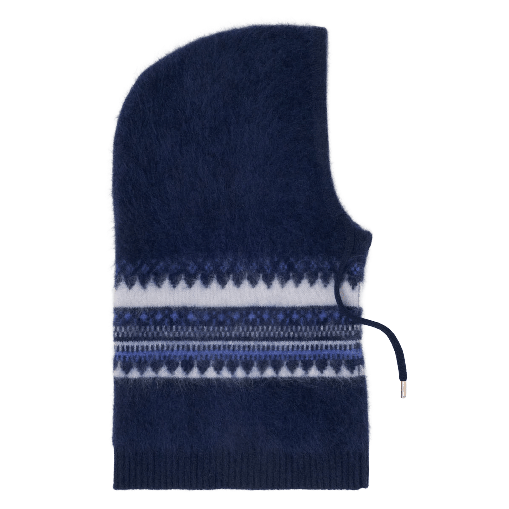 Cagoule imprimé en laine MAJE Bleu