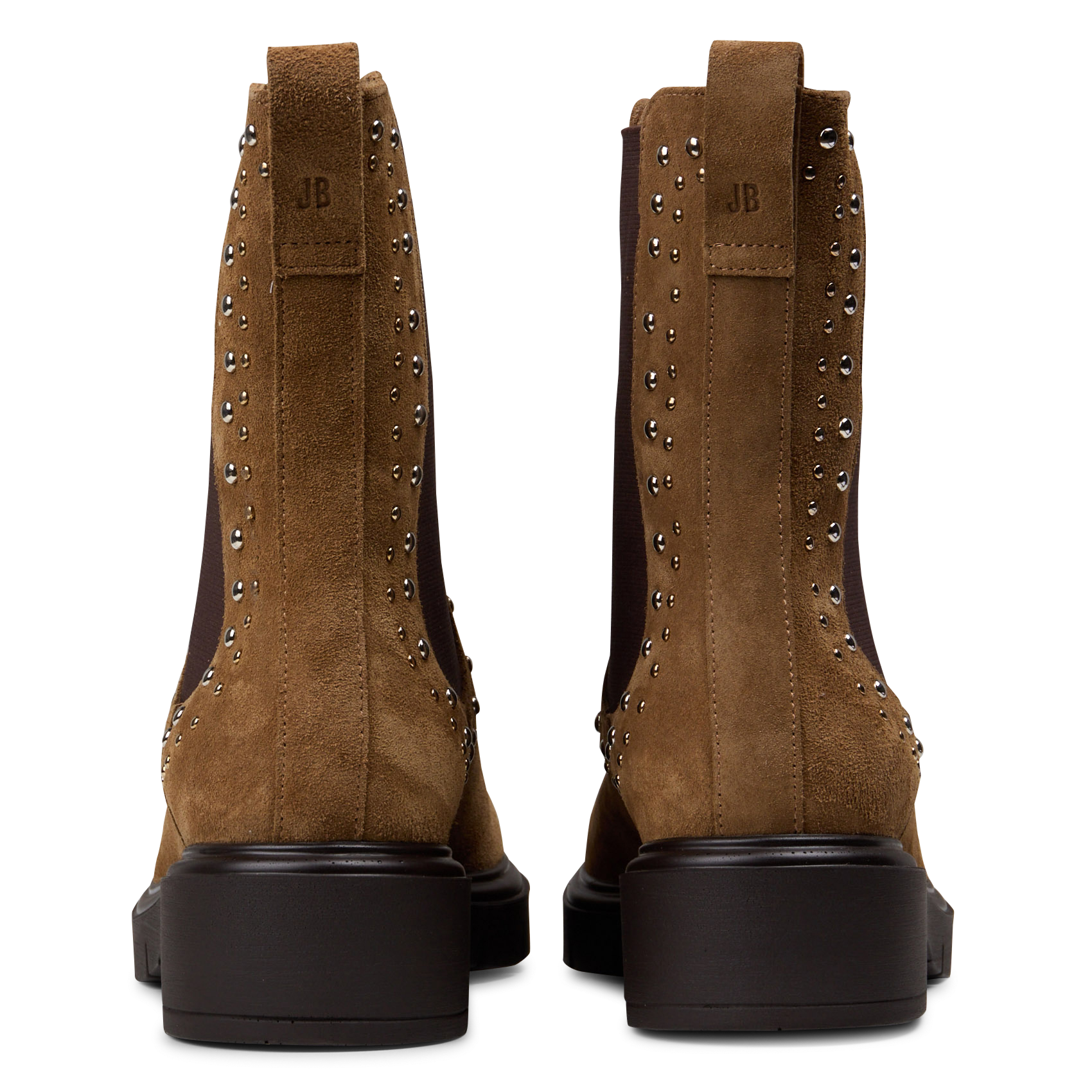 Studs enkellaarsjes van suèdeleer JB MARTIN Beige