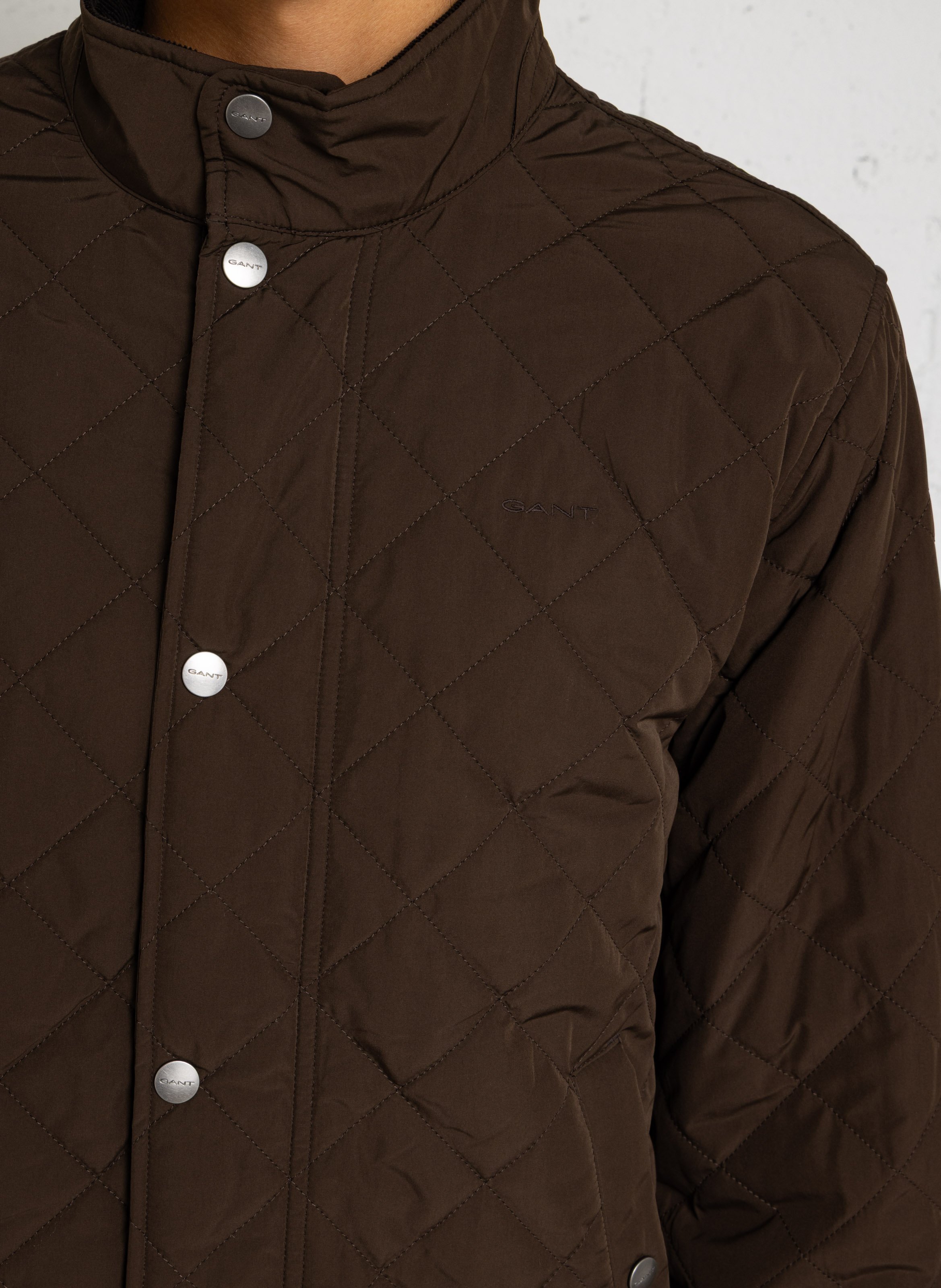Quilted solid straight jacket GANT Brown