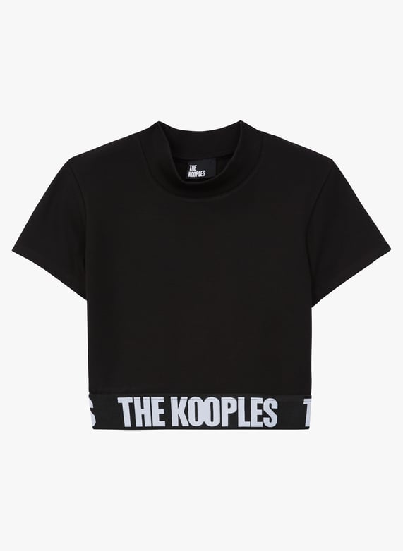 Camiseta de cuello redondo con logo estampado Bla01 The kooples