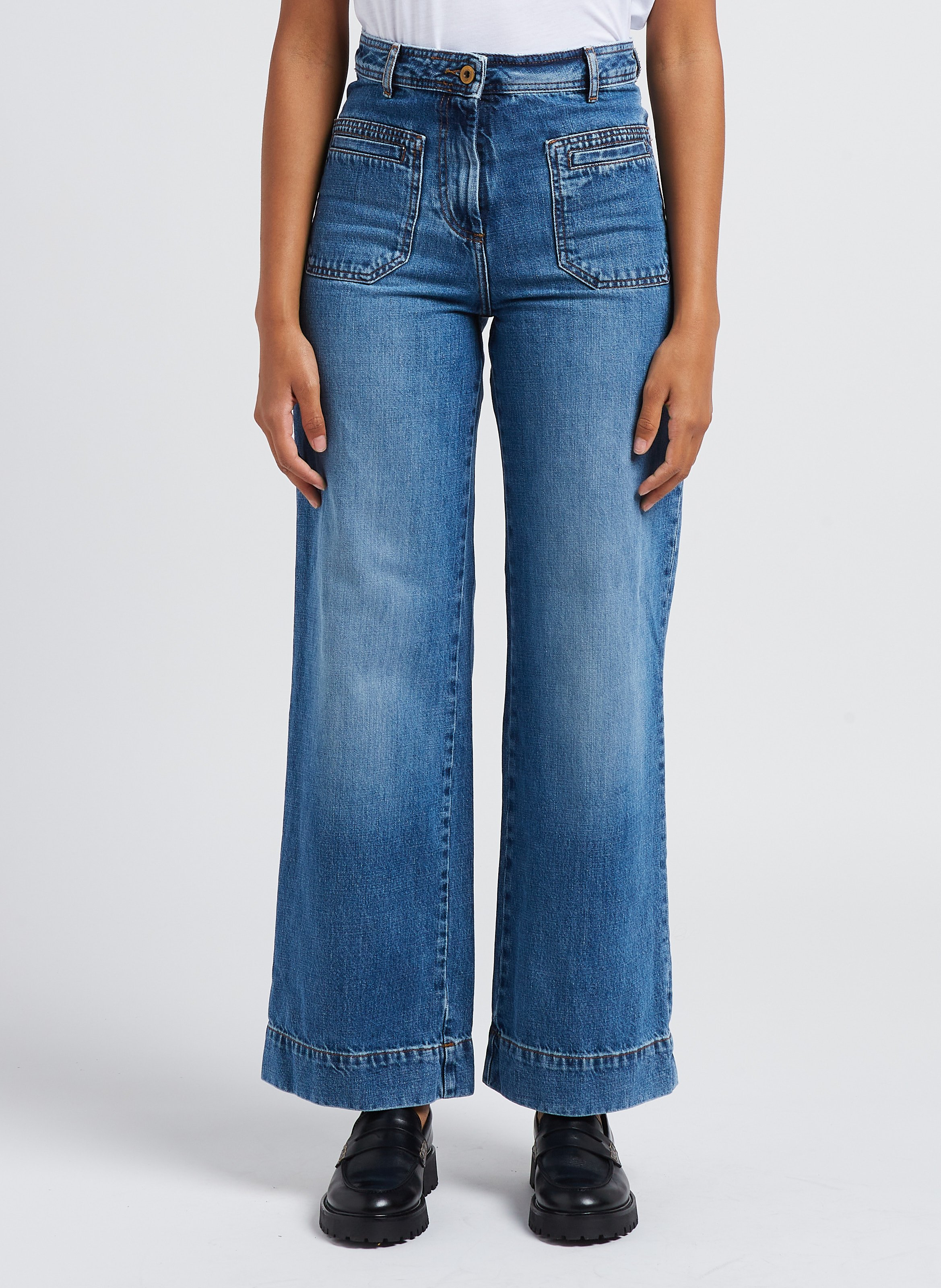 High-rise flared jeans SESSUN Blue