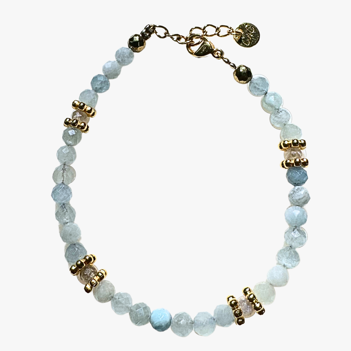 Aquamarine bracelet GINANDGER Green