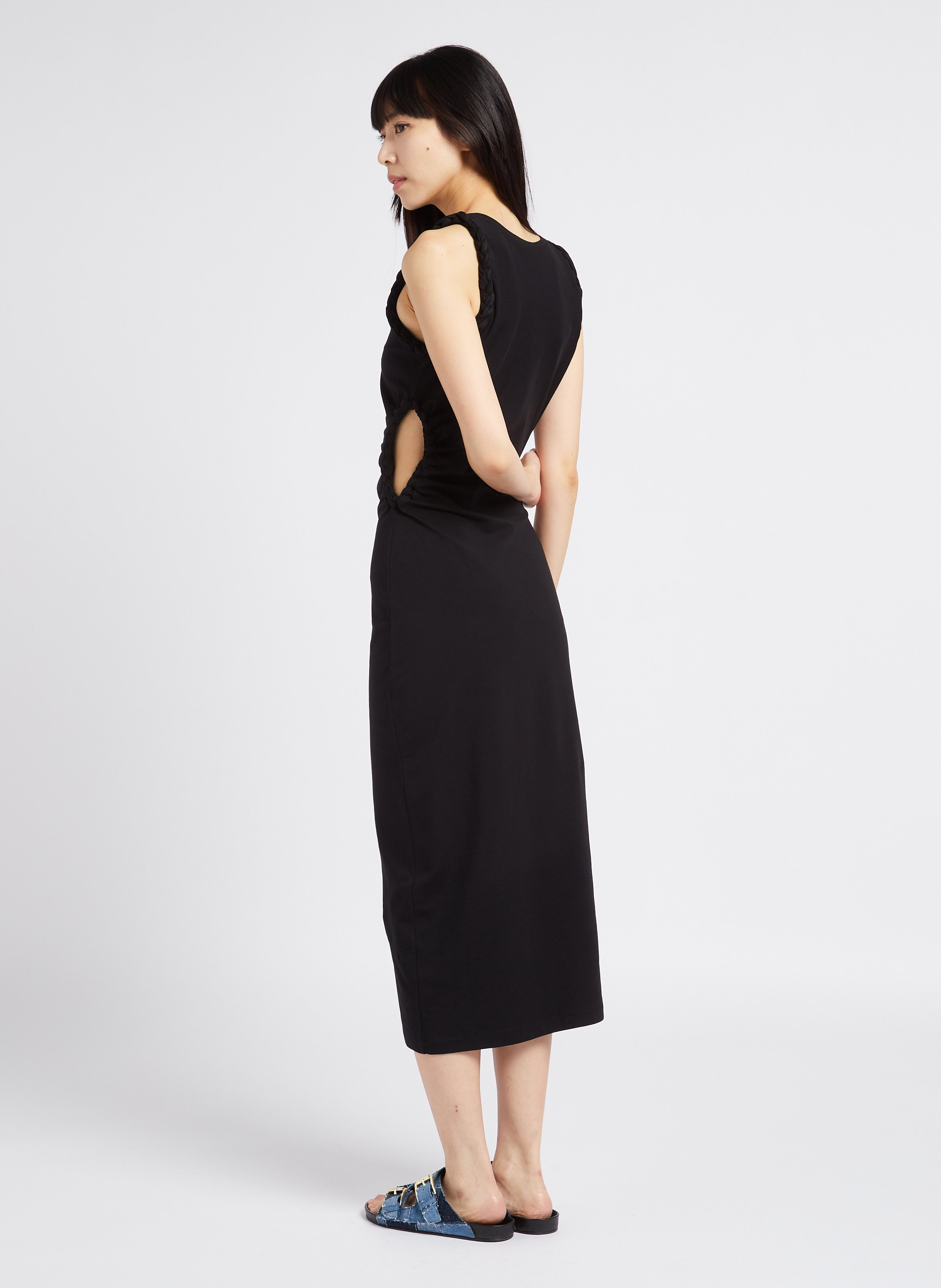 Robe longue tressée en coton mélangé IRO Noir