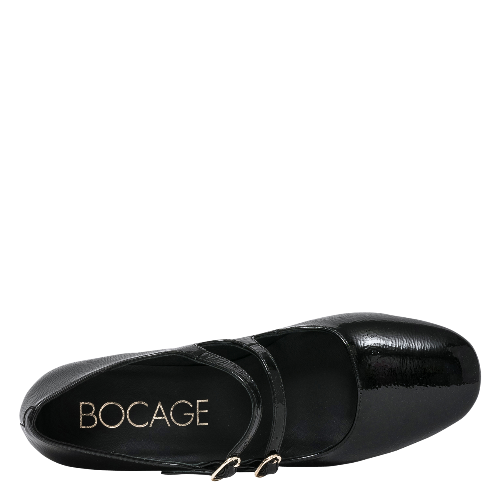 Riemchenpumps aus Leder BOCAGE Schwarz