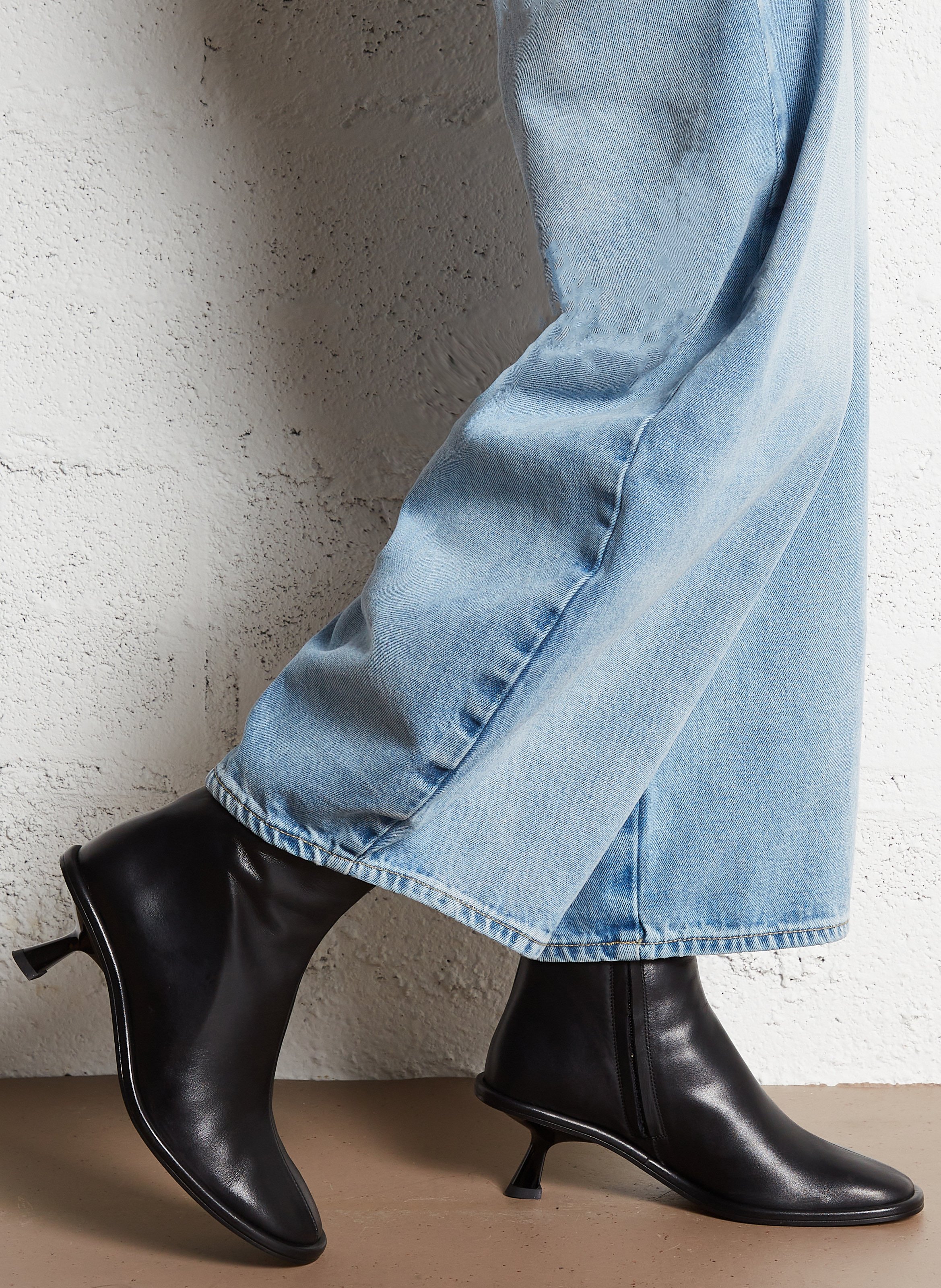 Bottines à talons en cuir  SOULIER MARTINEZ Noir