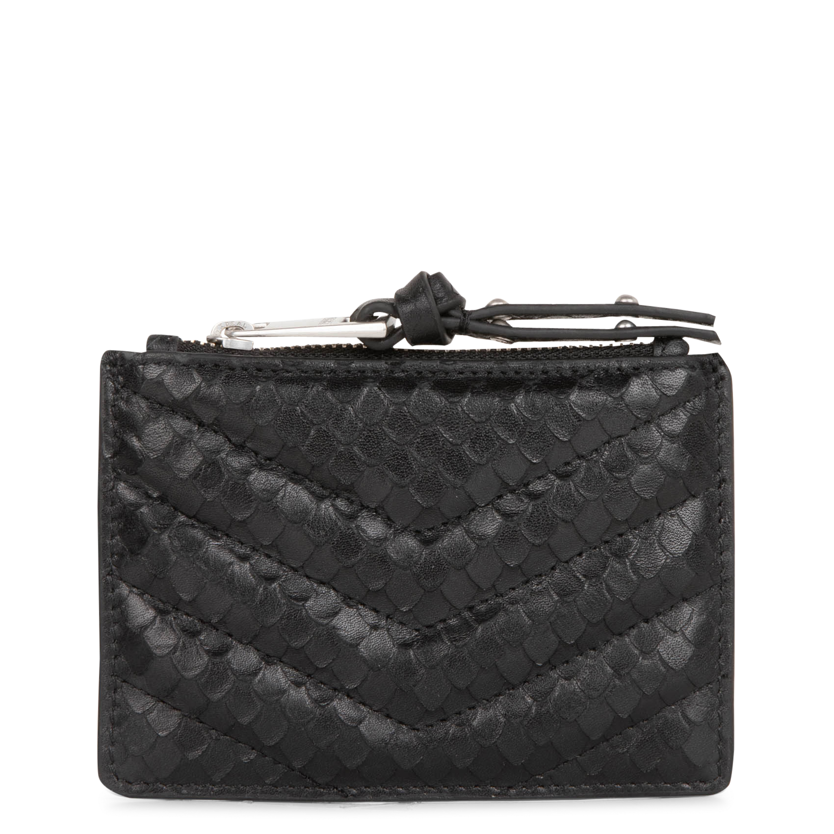 Quilted leather wallet IKKS Black