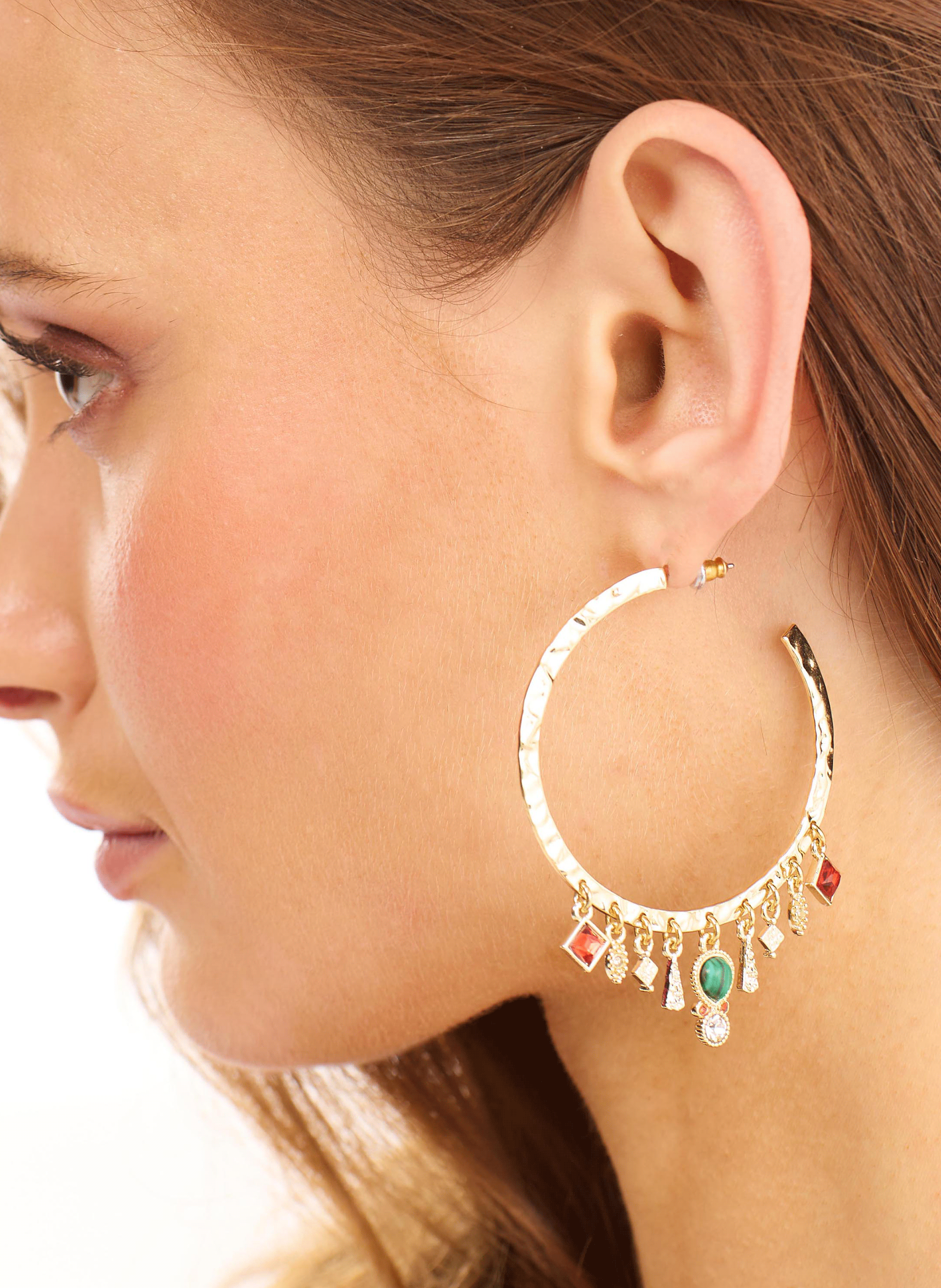 Dangling earrings for pierced ears with pearls HIPANEMA Golden