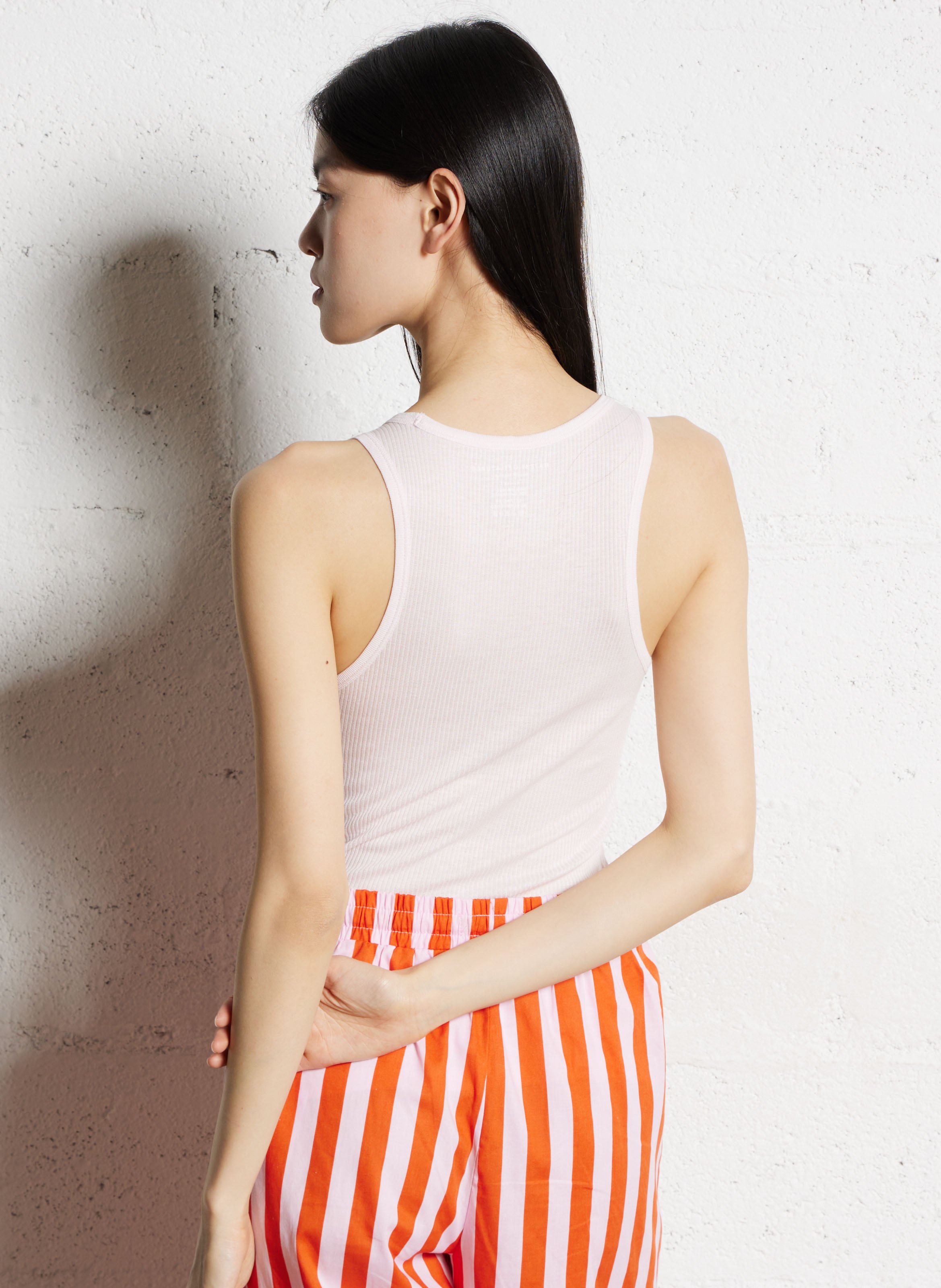 Débardeur à col rond MAJESTIC FILATURES Rose