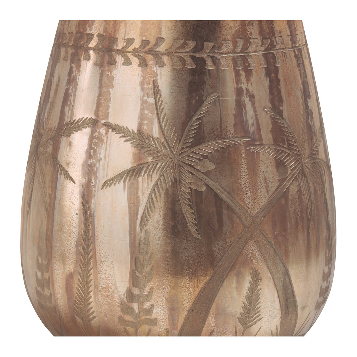 Round vase BLANC D'IVOIRE Golden