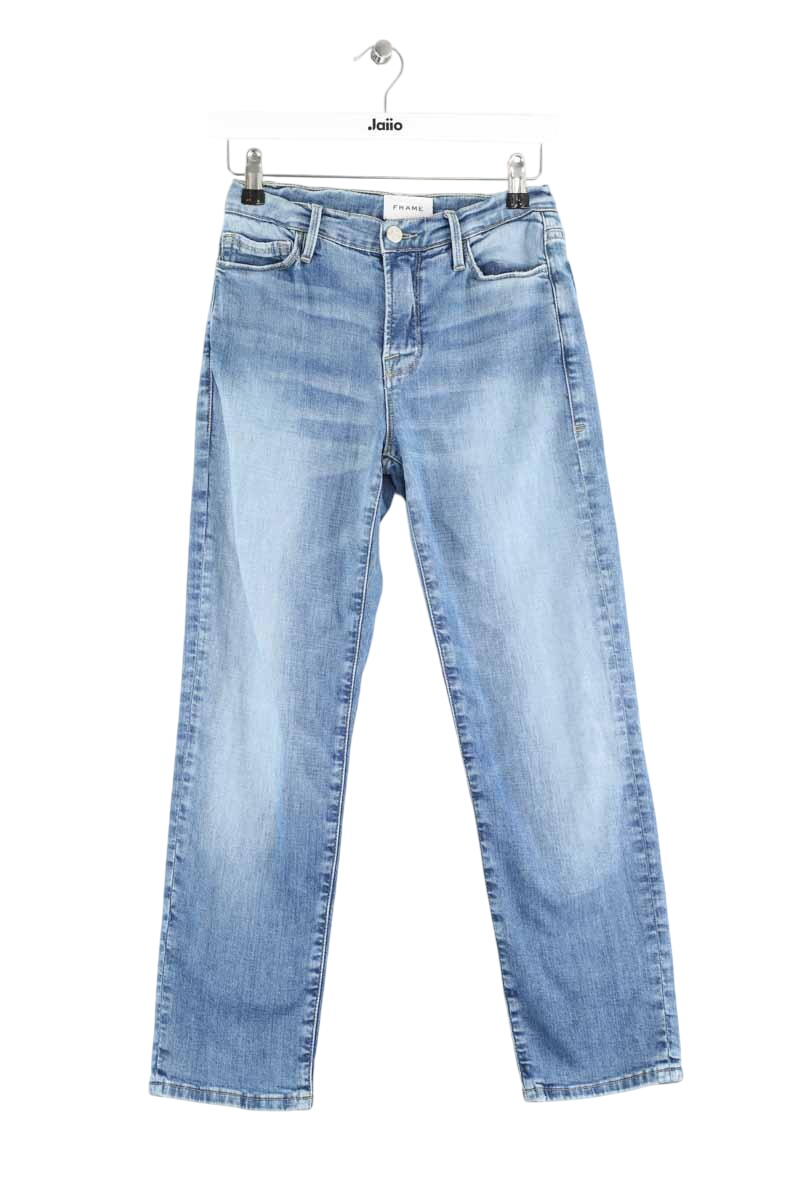 Cotton skinny jeans FRAME - Seconde Main Blue