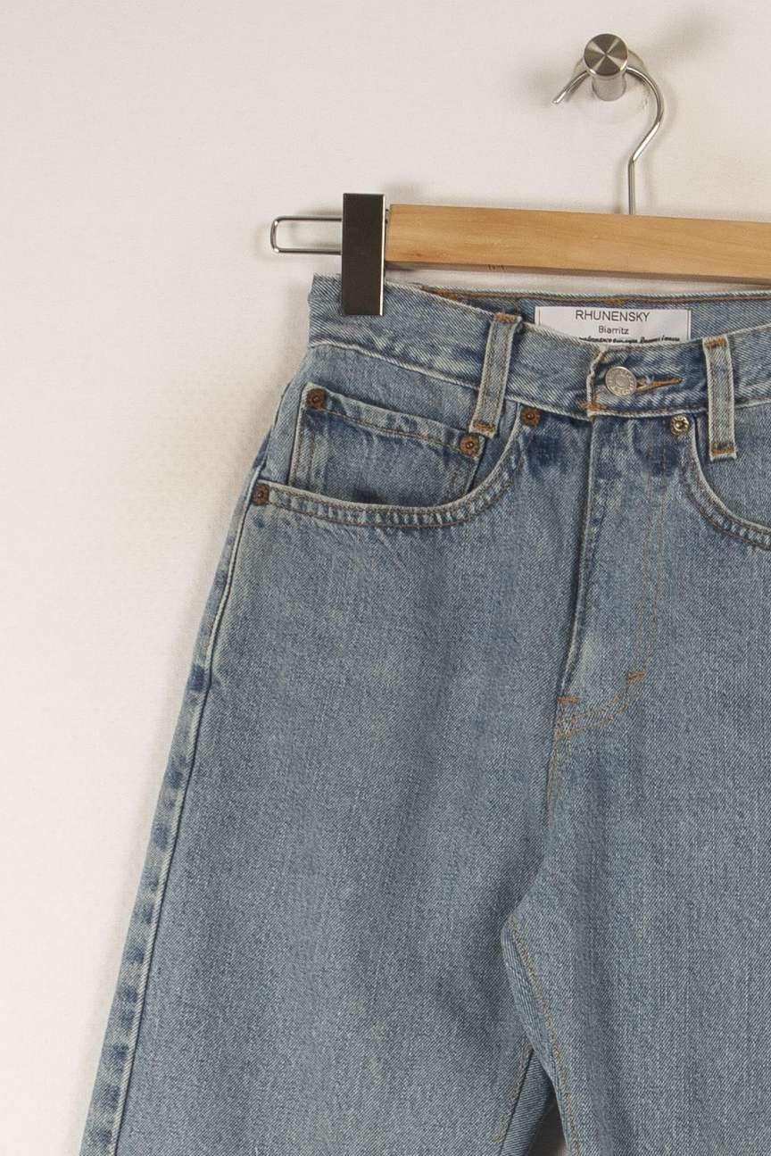 Cropped slim jeans with studs LEVI'S - Seconde main Blue