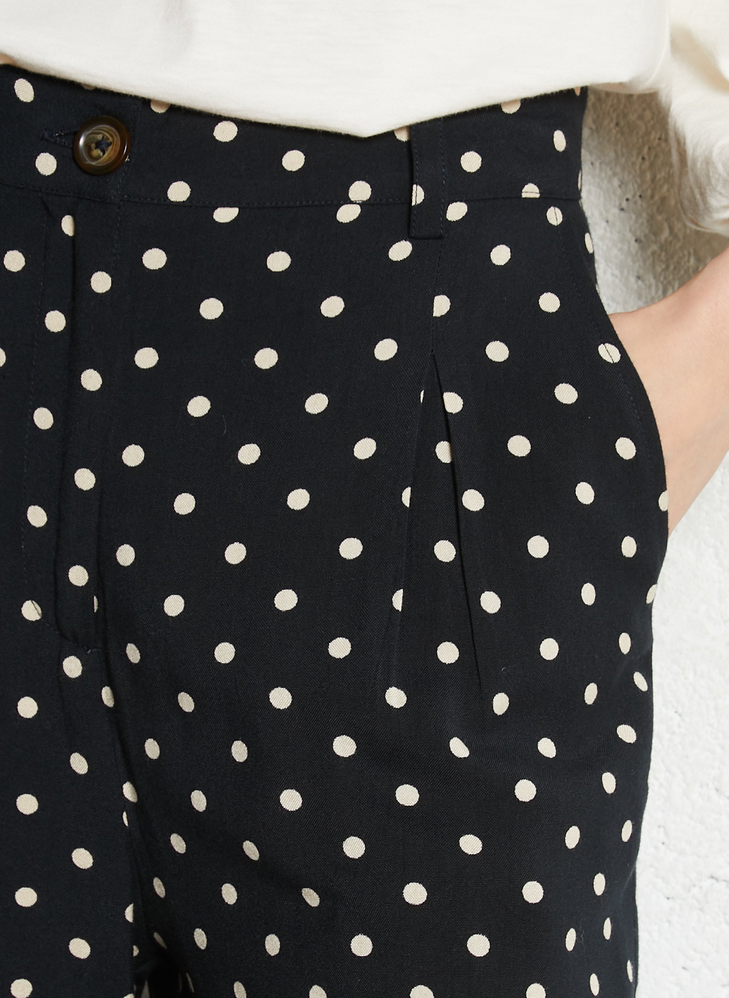 Weite Hose mit Punkten EMILE ET IDA Schwarz