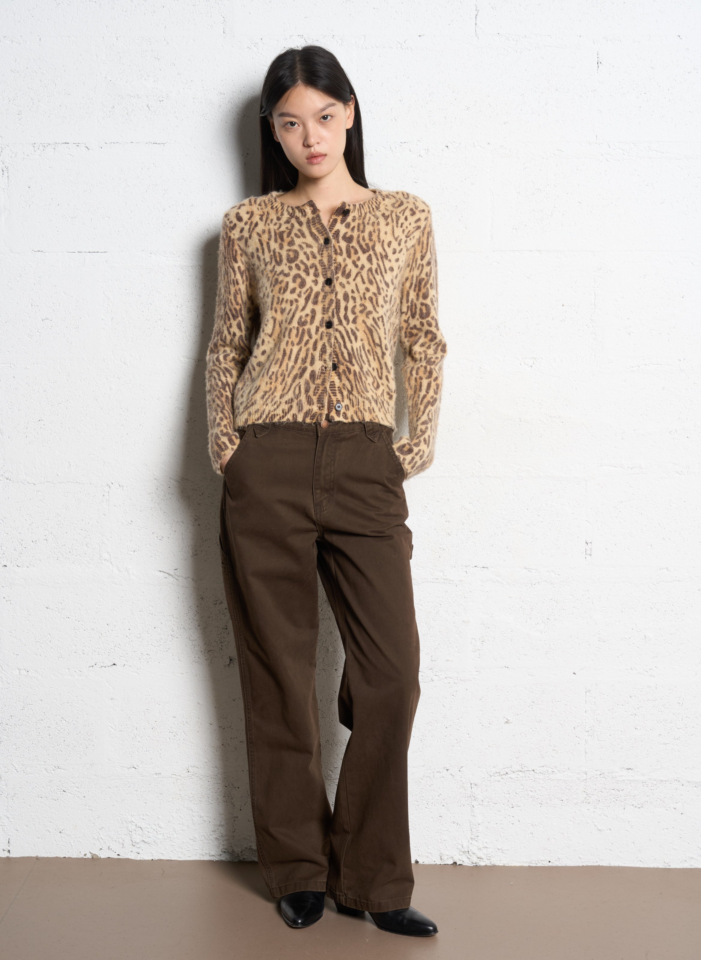 Gilet droit col rond SUNCOO Beige