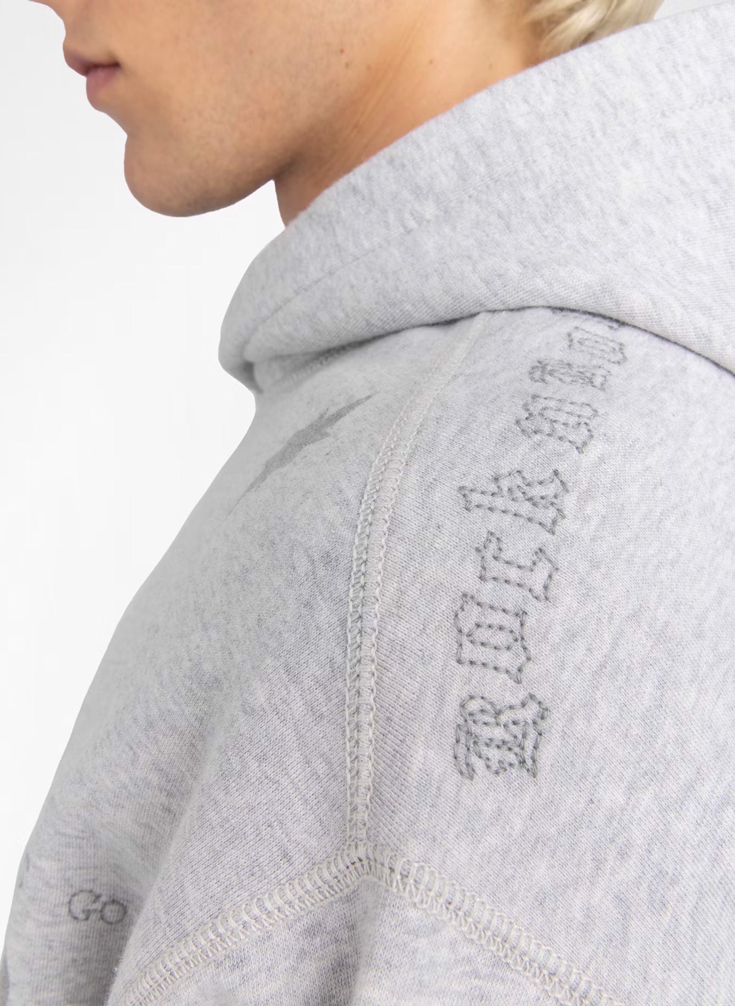 Sweat à capuche en coton imprimé ZADIG&amp;VOLTAIRE Gris