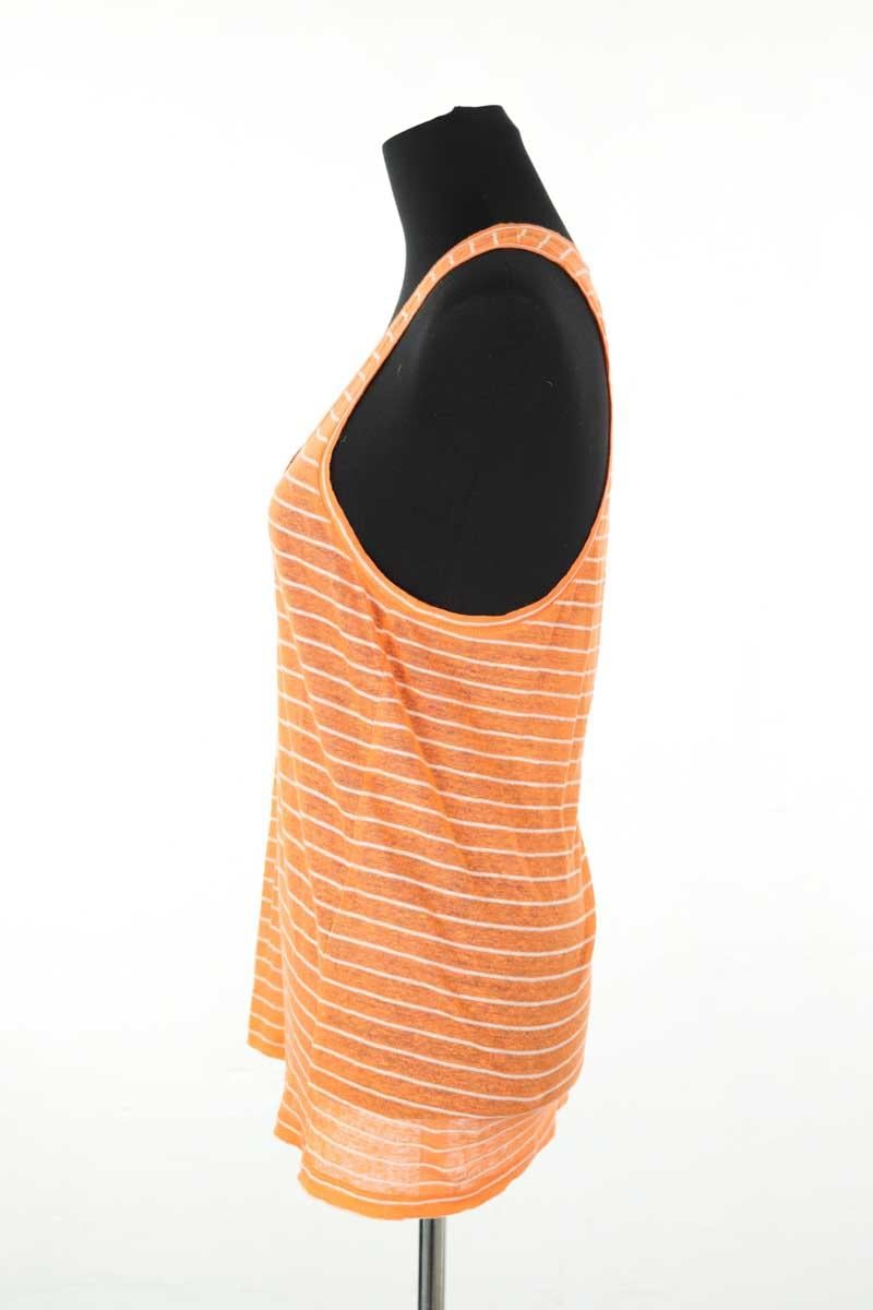 Sleeveless cotton top ISABEL MARANT ÉTOILE - SECONDE MAIN Orange