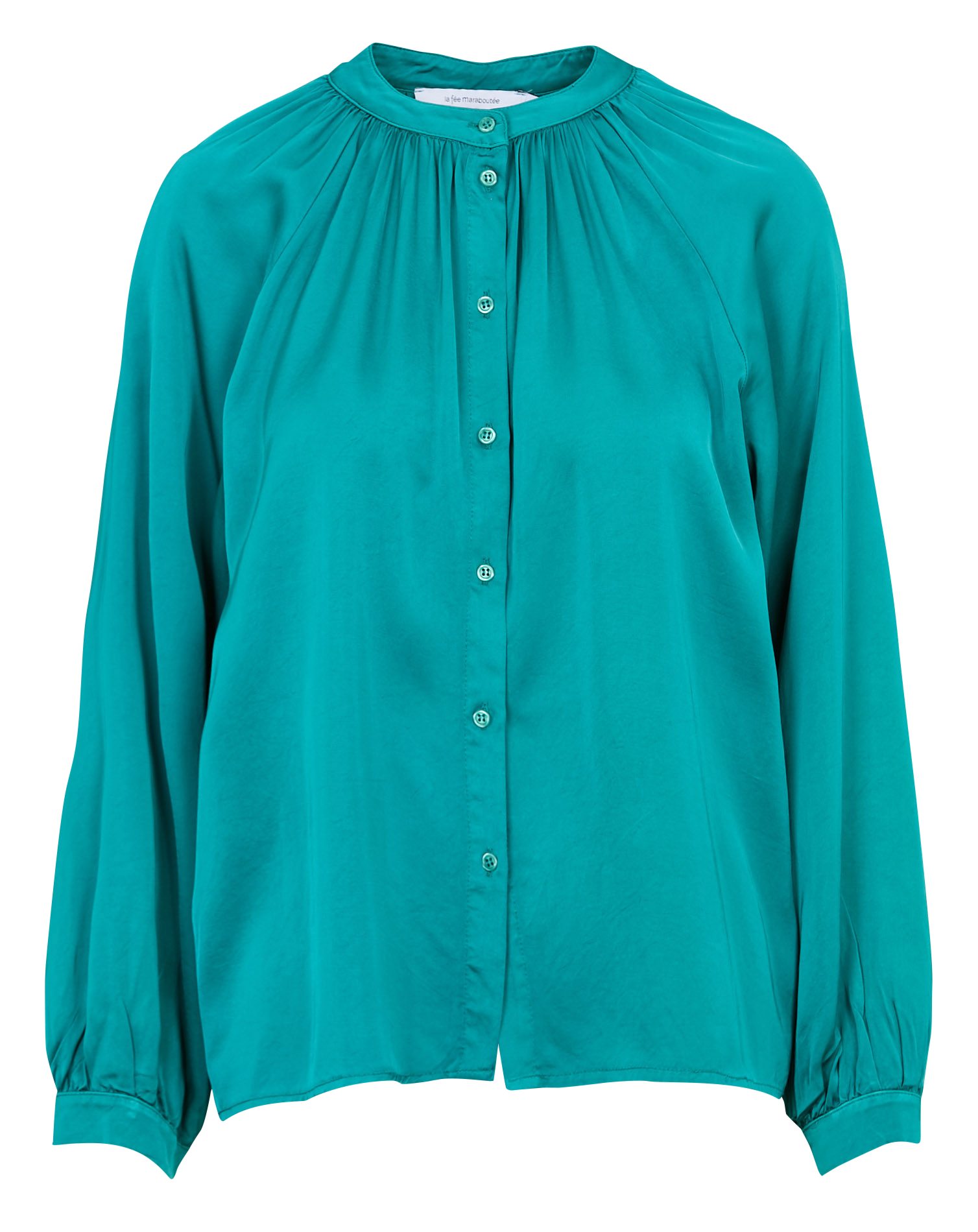 Chemise ample unie col rond LA FEE MARABOUTEE Vert