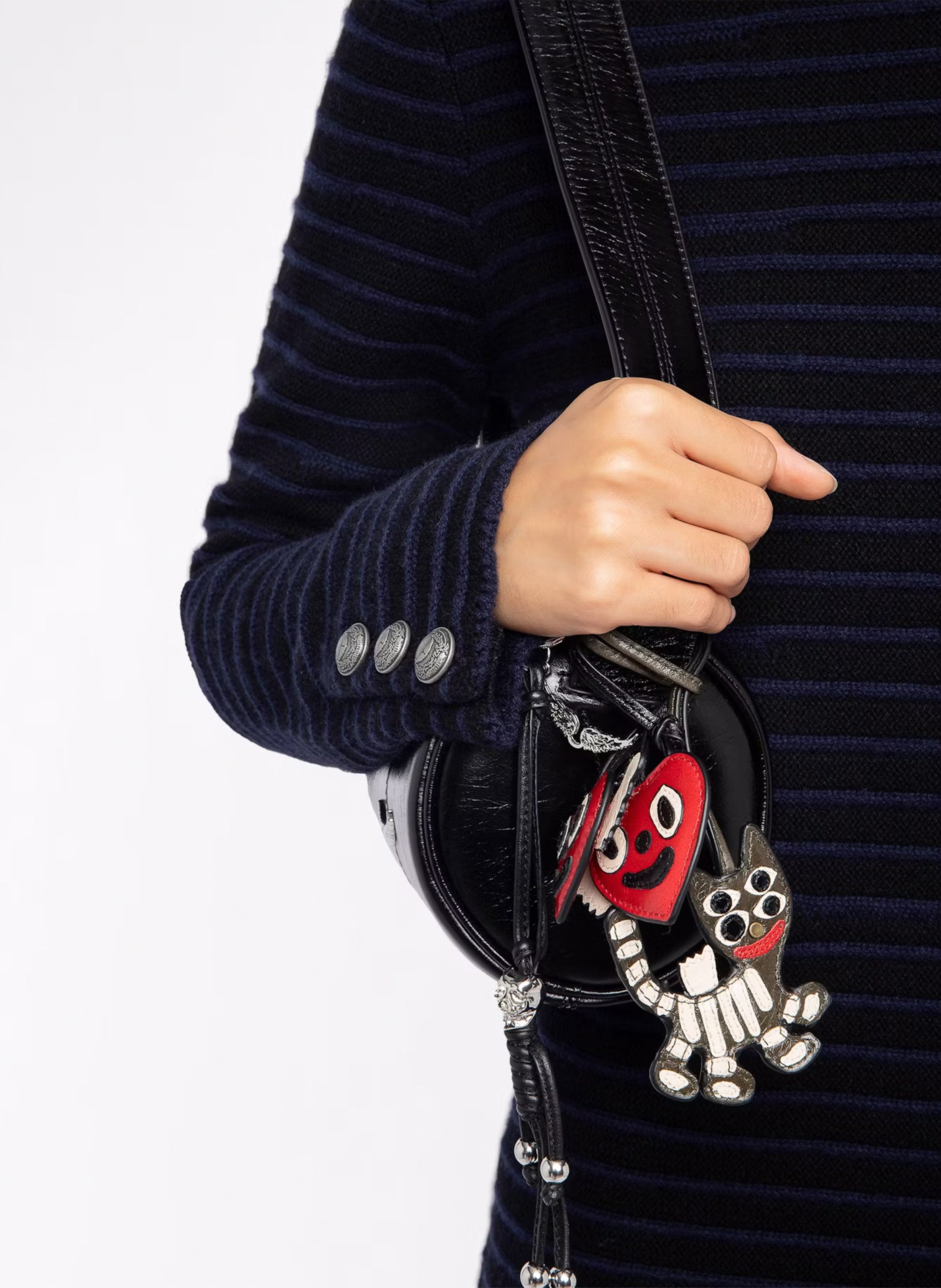 Robe courte col rond en laine mélangée ZADIG&VOLTAIRE Noir