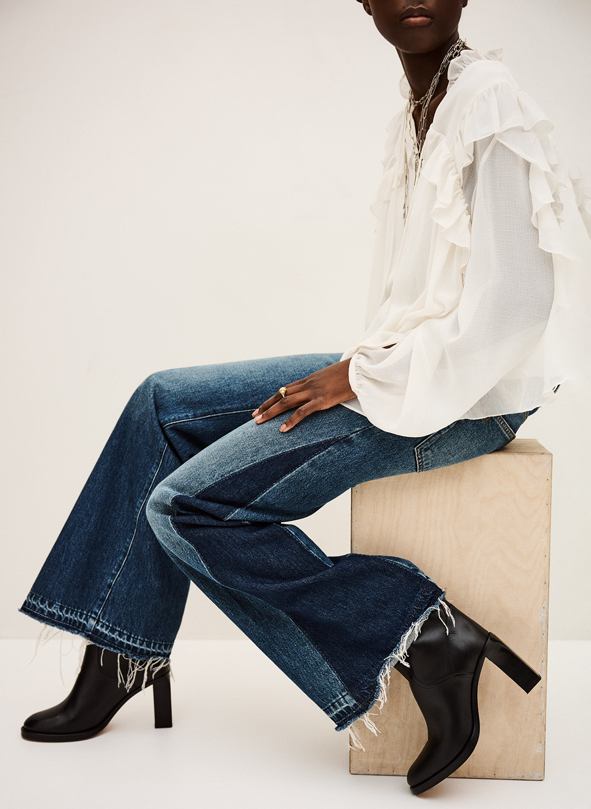 Bianca leather ankle boots BA&SH Black