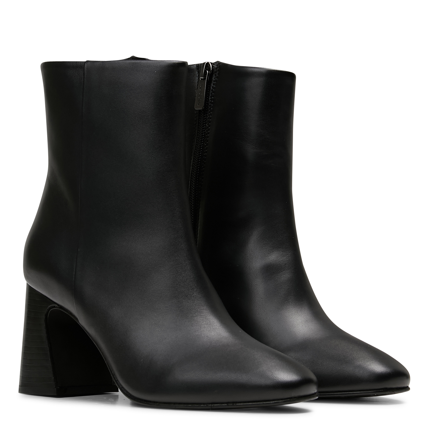 Bottines à talons hauts en cuir lisse BOBBIES Noir