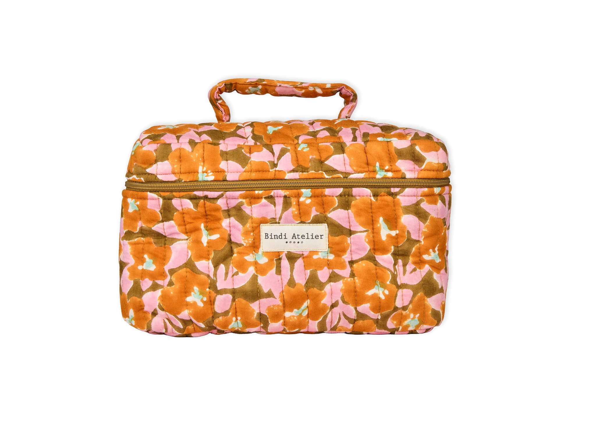 Posy print vanity case BINDI ATELIER Orange