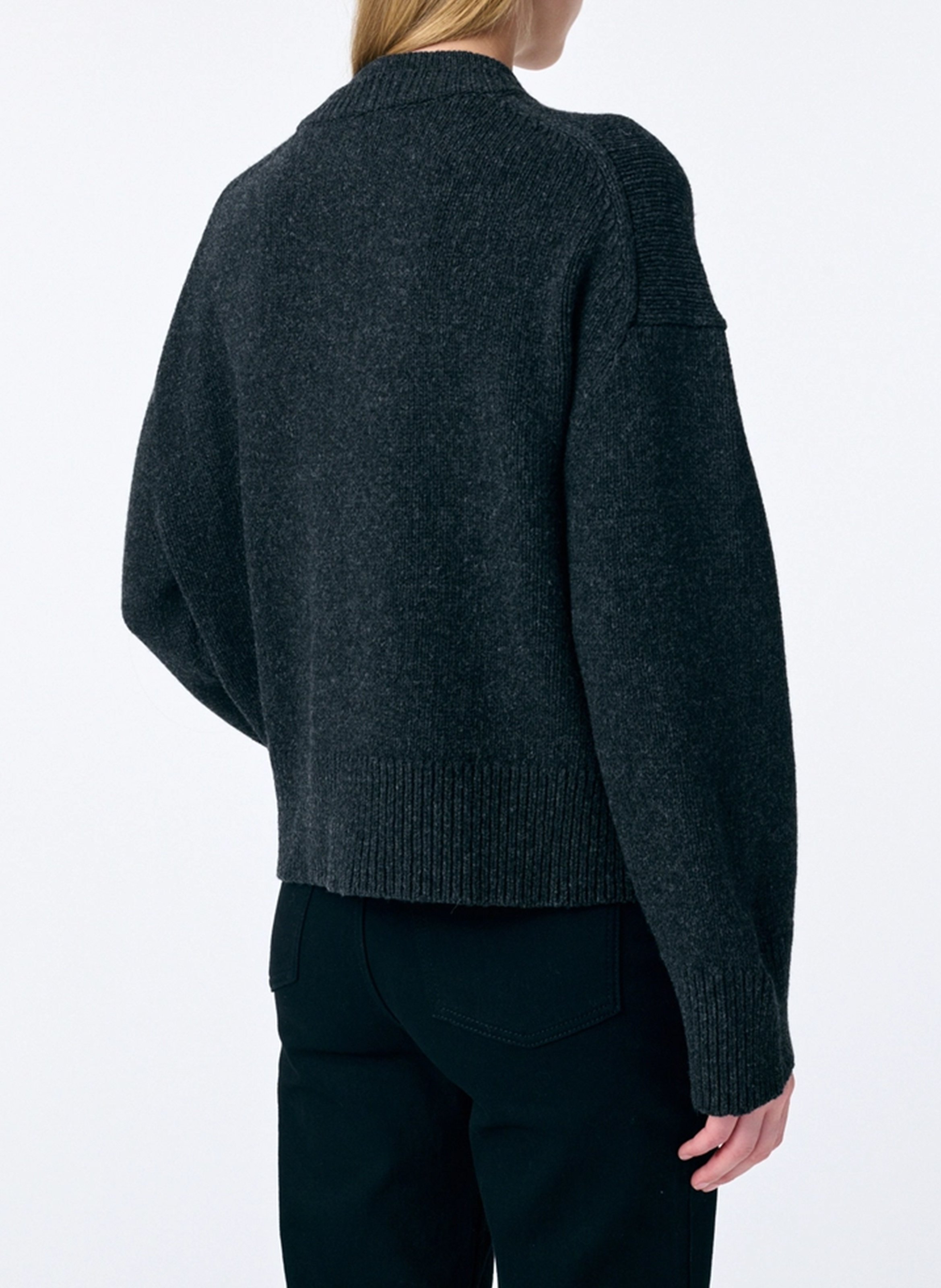 Round-neck wool cardigan VANESSA BRUNO Grey