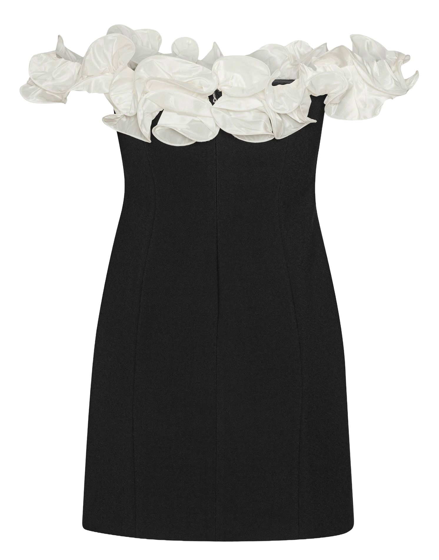 Short dress with ruffle ROTATE Black