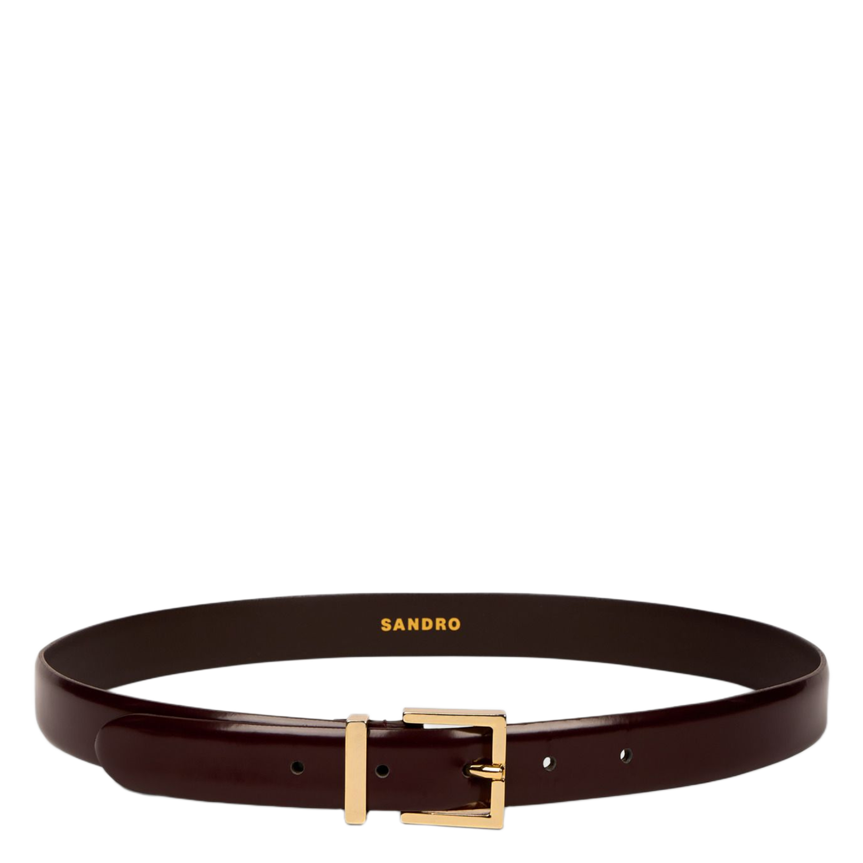 Ceinture unie en cuir  SANDRO Rouge